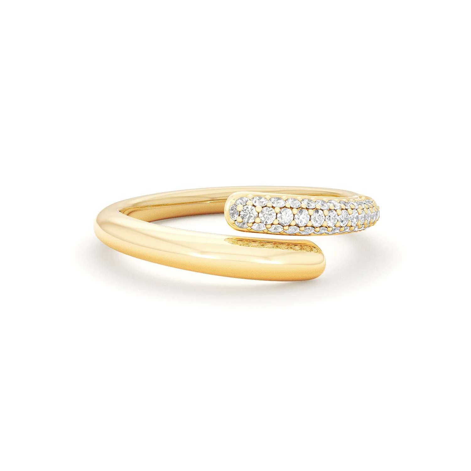 0.15ct Lab Diamond Pavé Wrap Ring in 18K Gold Vermeil - Image 12