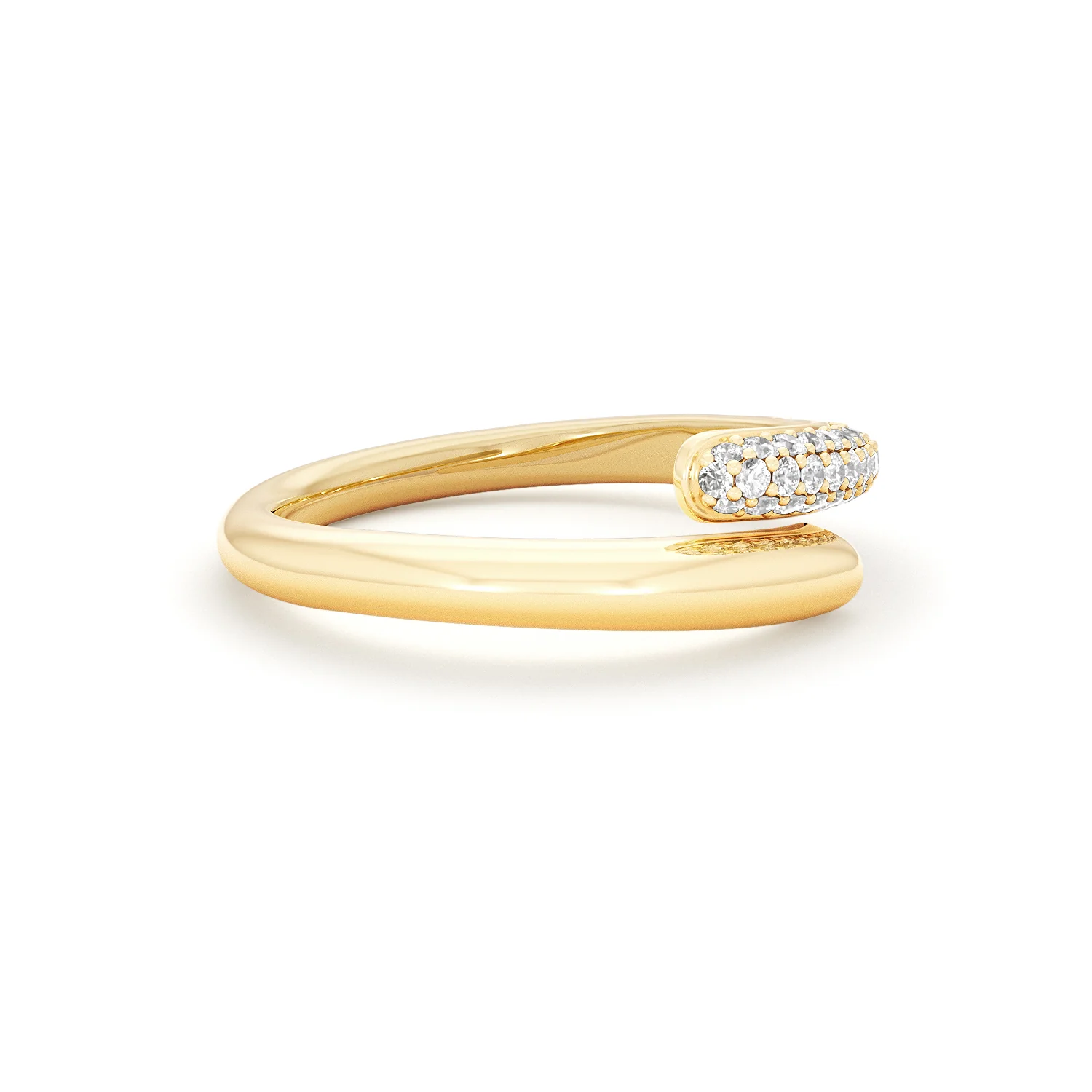 0.15ct Lab Diamond Pavé Wrap Ring in 18K Gold Vermeil - Image 19