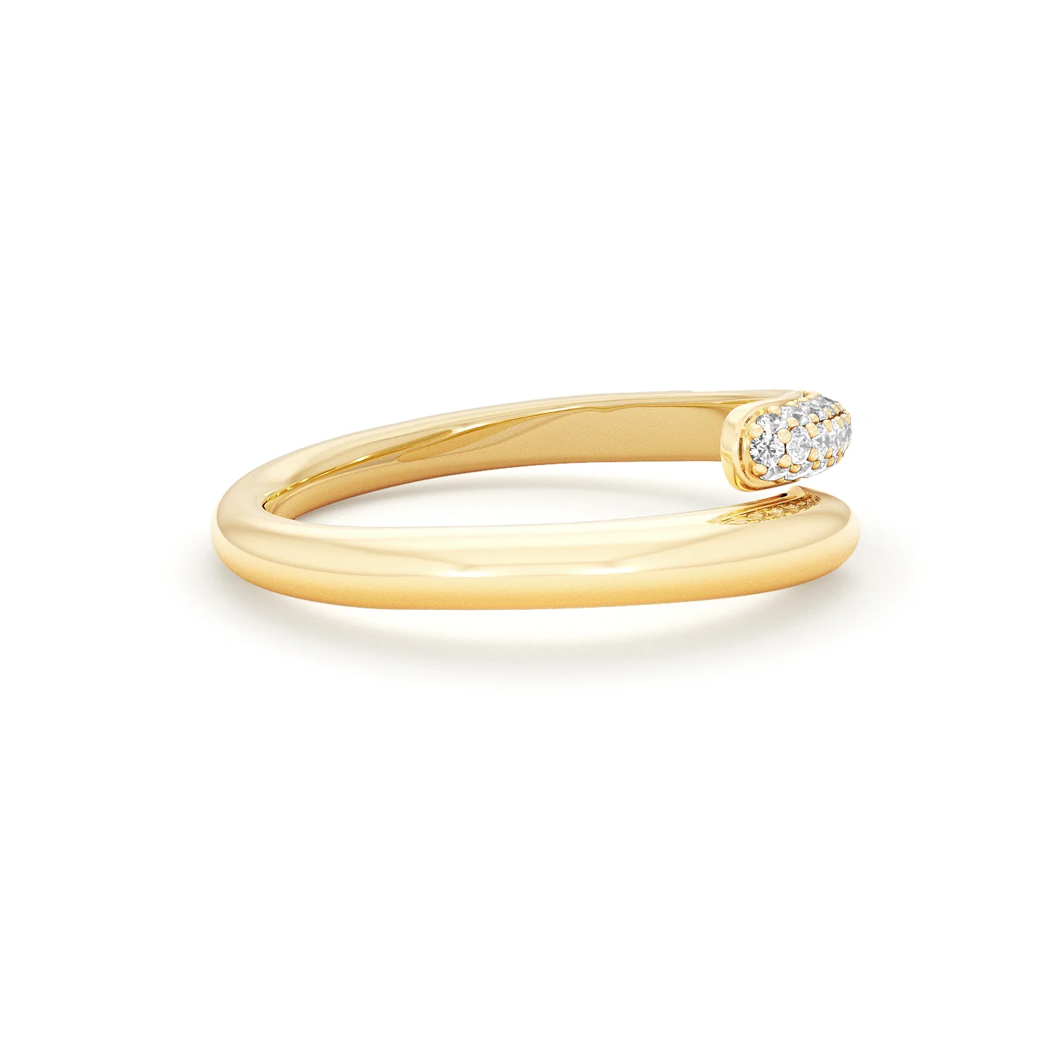 0.15ct Lab Diamond Pavé Wrap Ring in 18K Gold Vermeil - Image 23