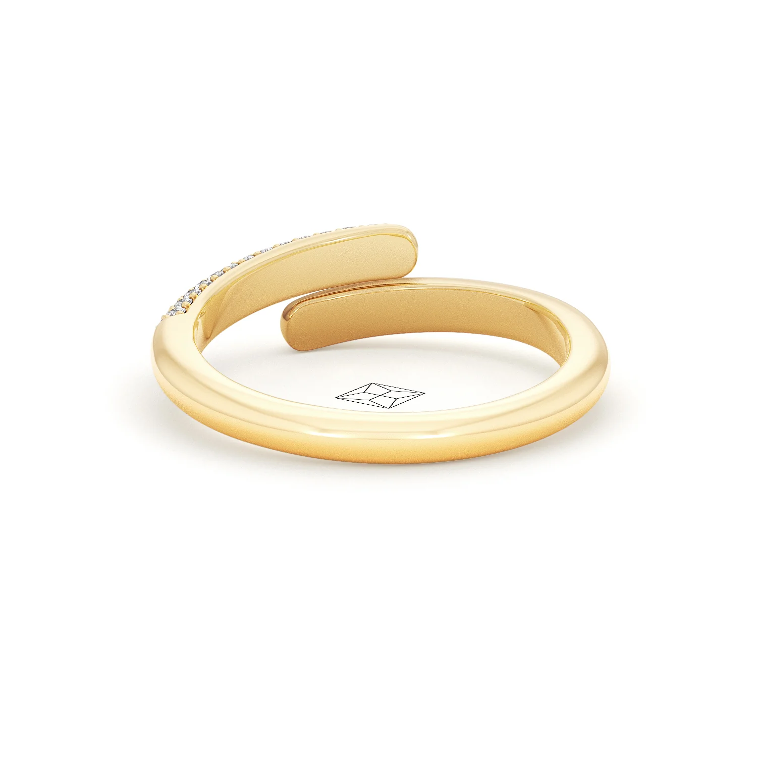 0.15ct Lab Diamond Pavé Wrap Ring in 18K Gold Vermeil - Image 50