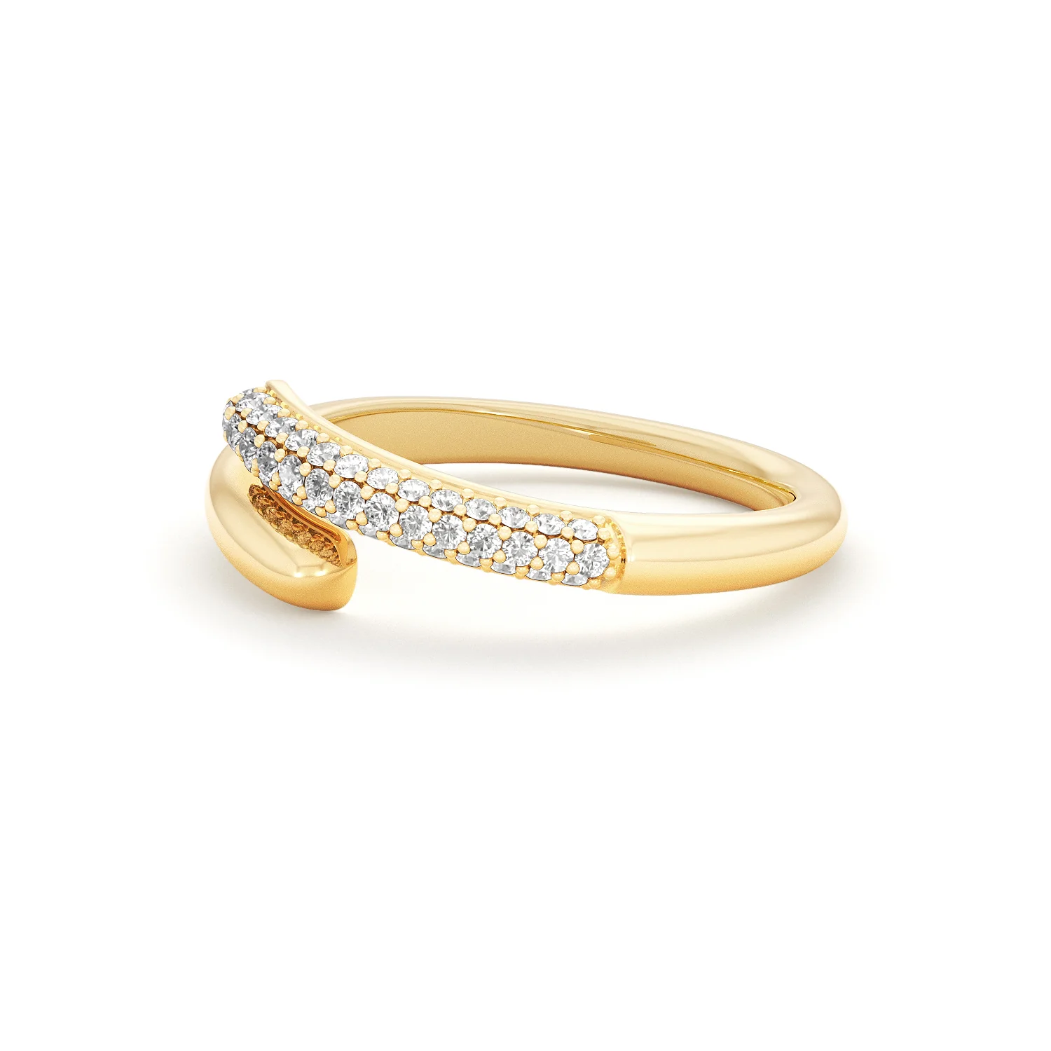 0.15ct Lab Diamond Pavé Wrap Ring in 18K Gold Vermeil - Image 74