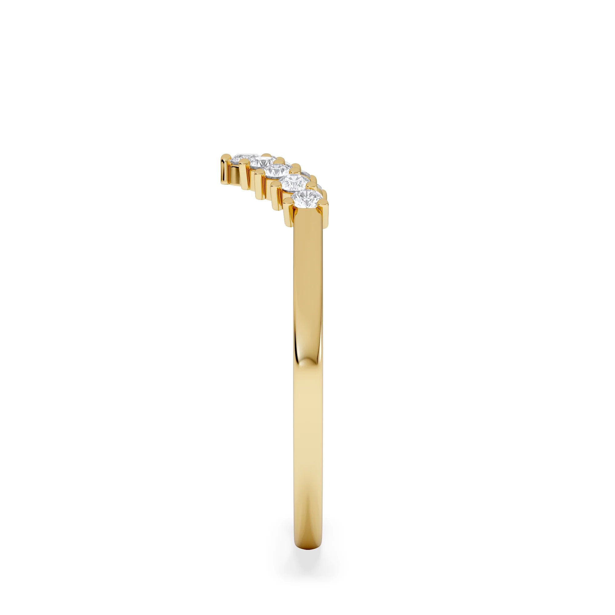 0.15ct Lab Diamond Wishbone Ring H/Si Quality in 18K Gold Vermeil - Image 4