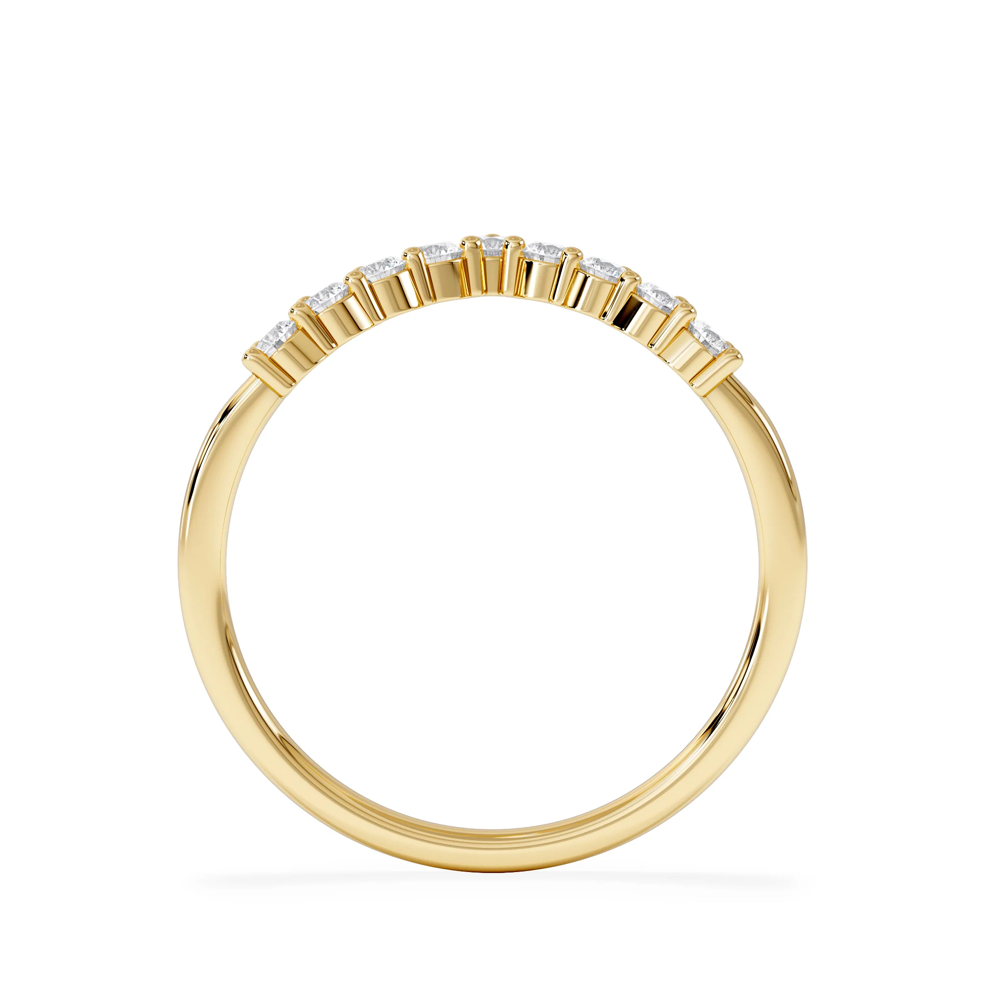 0.30ct Lab Diamond Wishbone Ring H/Si Quality in 18K Gold Vermeil - Image 6