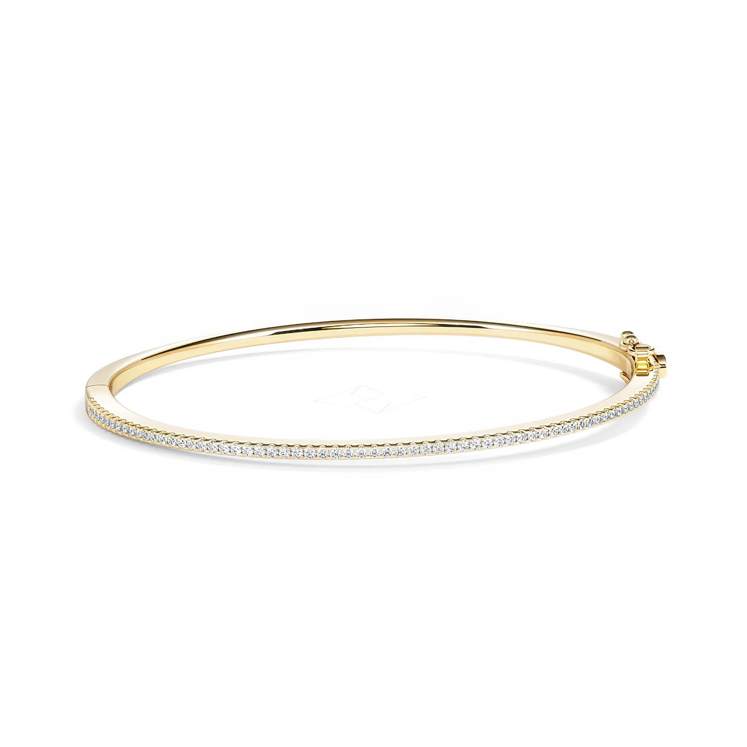 0.50ct Lab Diamond Half Pavé Bangle Bracelet in 18K Gold Vermeil - Image 11