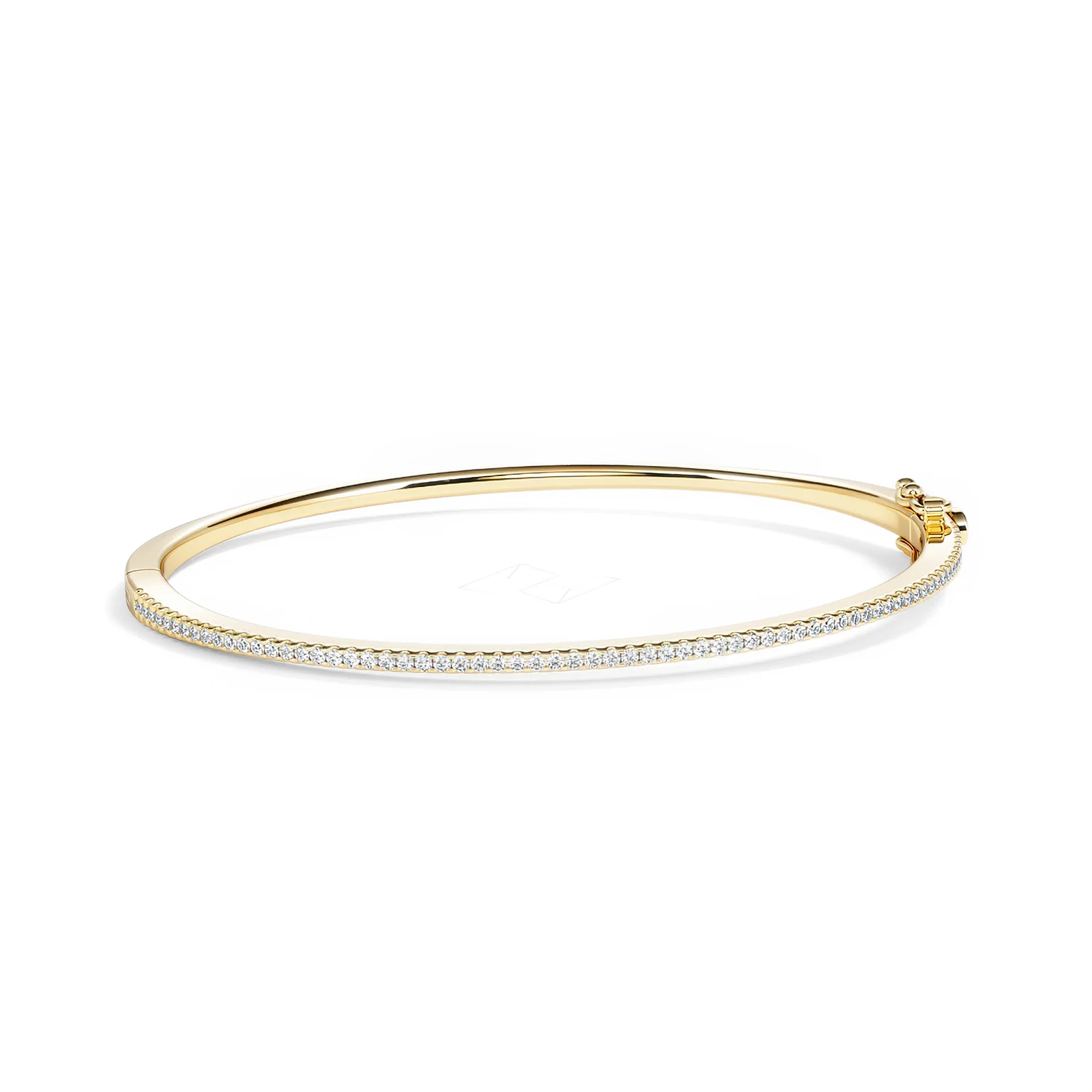 0.50ct Lab Diamond Half Pavé Bangle Bracelet in 18K Gold Vermeil - Image 12