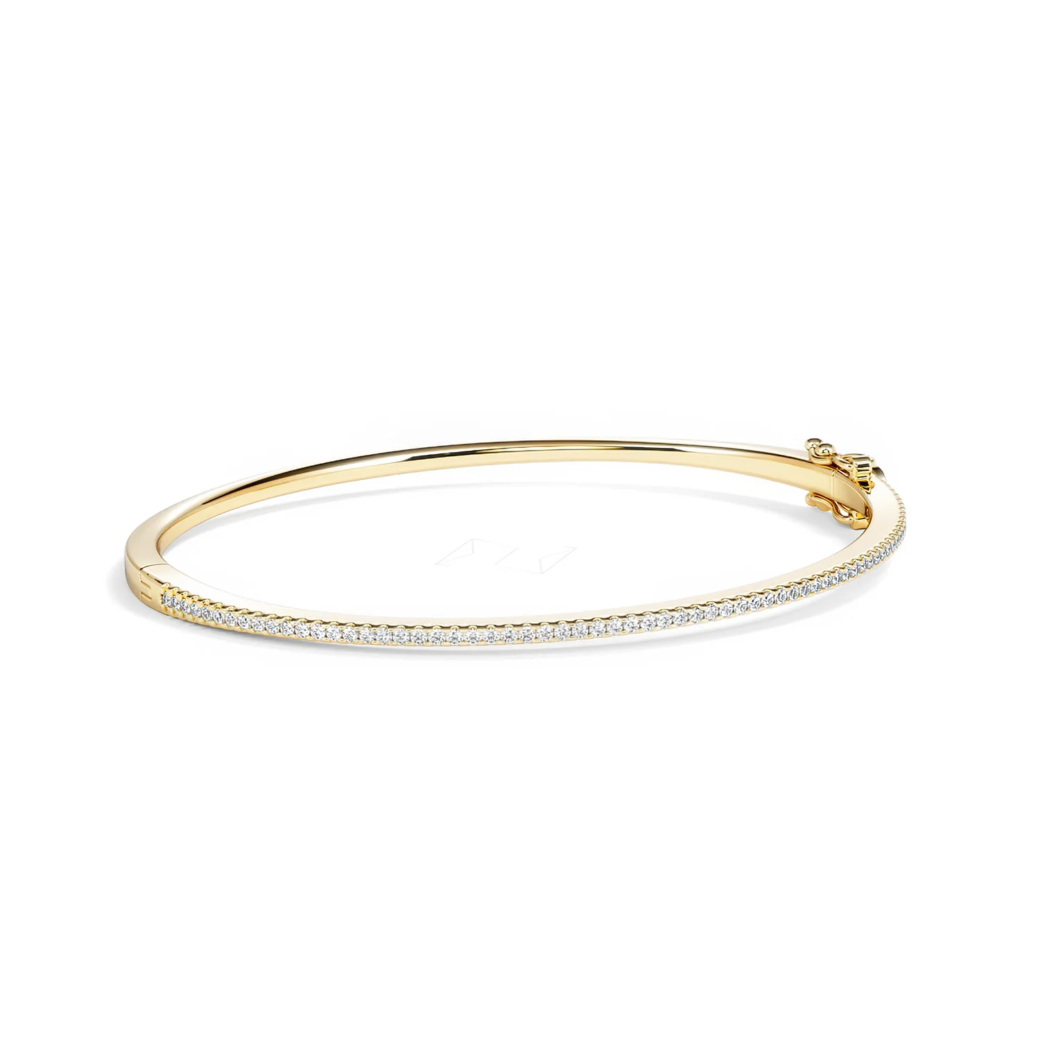 0.50ct Lab Diamond Half Pavé Bangle Bracelet in 18K Gold Vermeil - Image 15