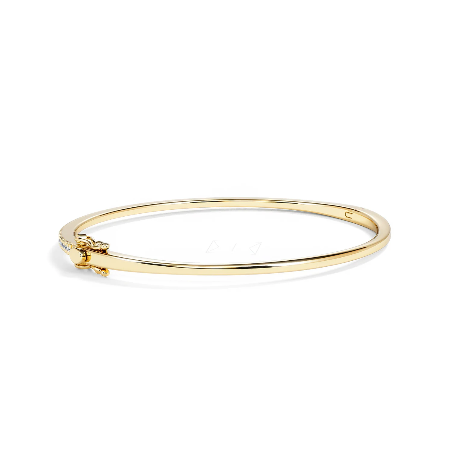 0.50ct Lab Diamond Half Pavé Bangle Bracelet in 18K Gold Vermeil - Image 57