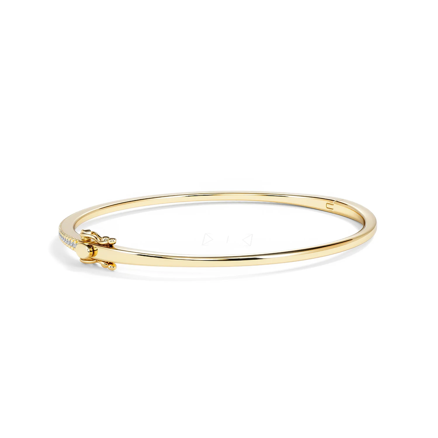 0.50ct Lab Diamond Half Pavé Bangle Bracelet in 18K Gold Vermeil - Image 58