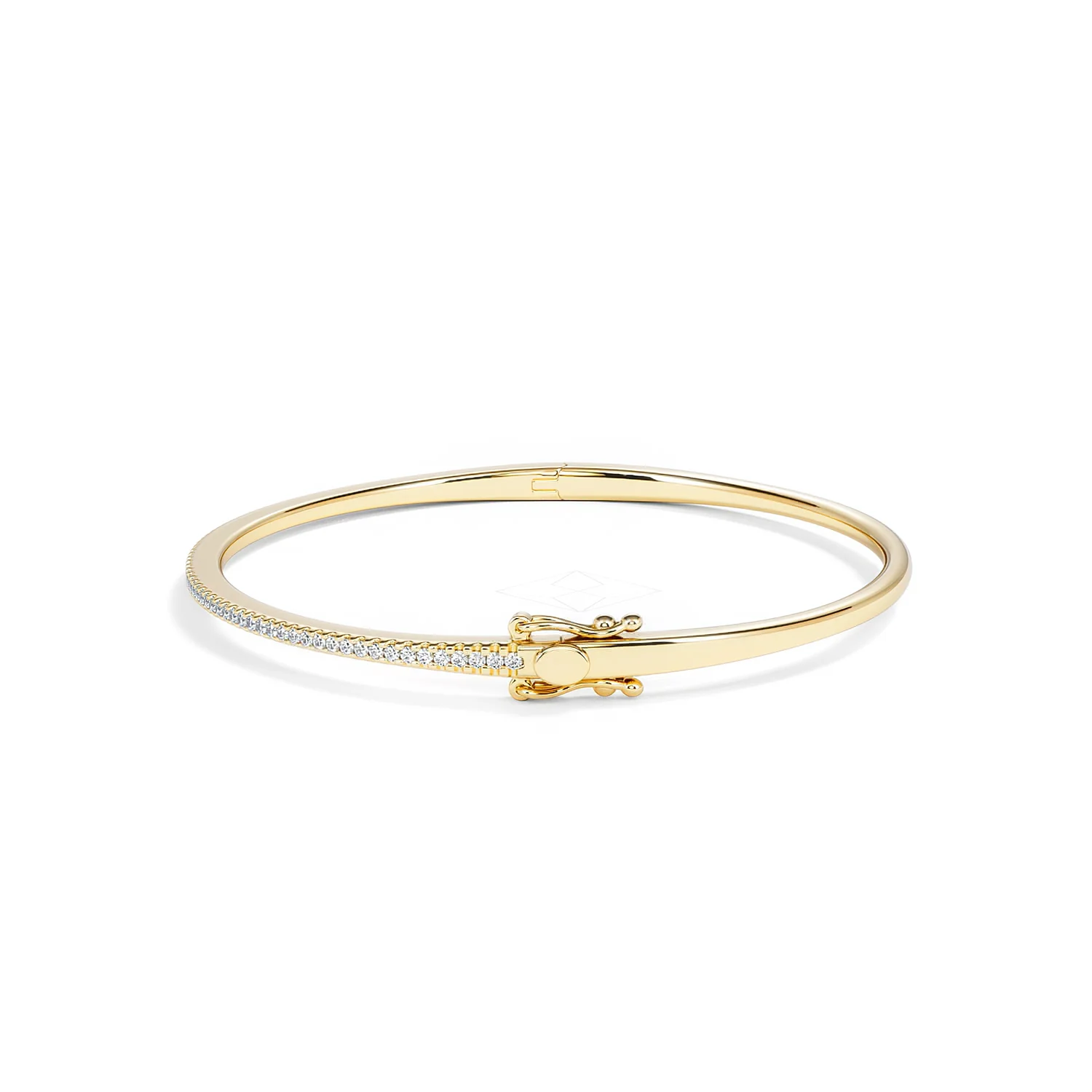 0.50ct Lab Diamond Half Pavé Bangle Bracelet in 18K Gold Vermeil - Image 69