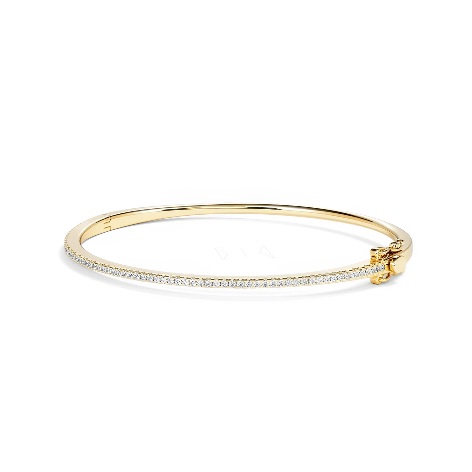 0.50ct Lab Diamond Half Pavé Bangle Bracelet in 18K Gold Vermeil - Image 81