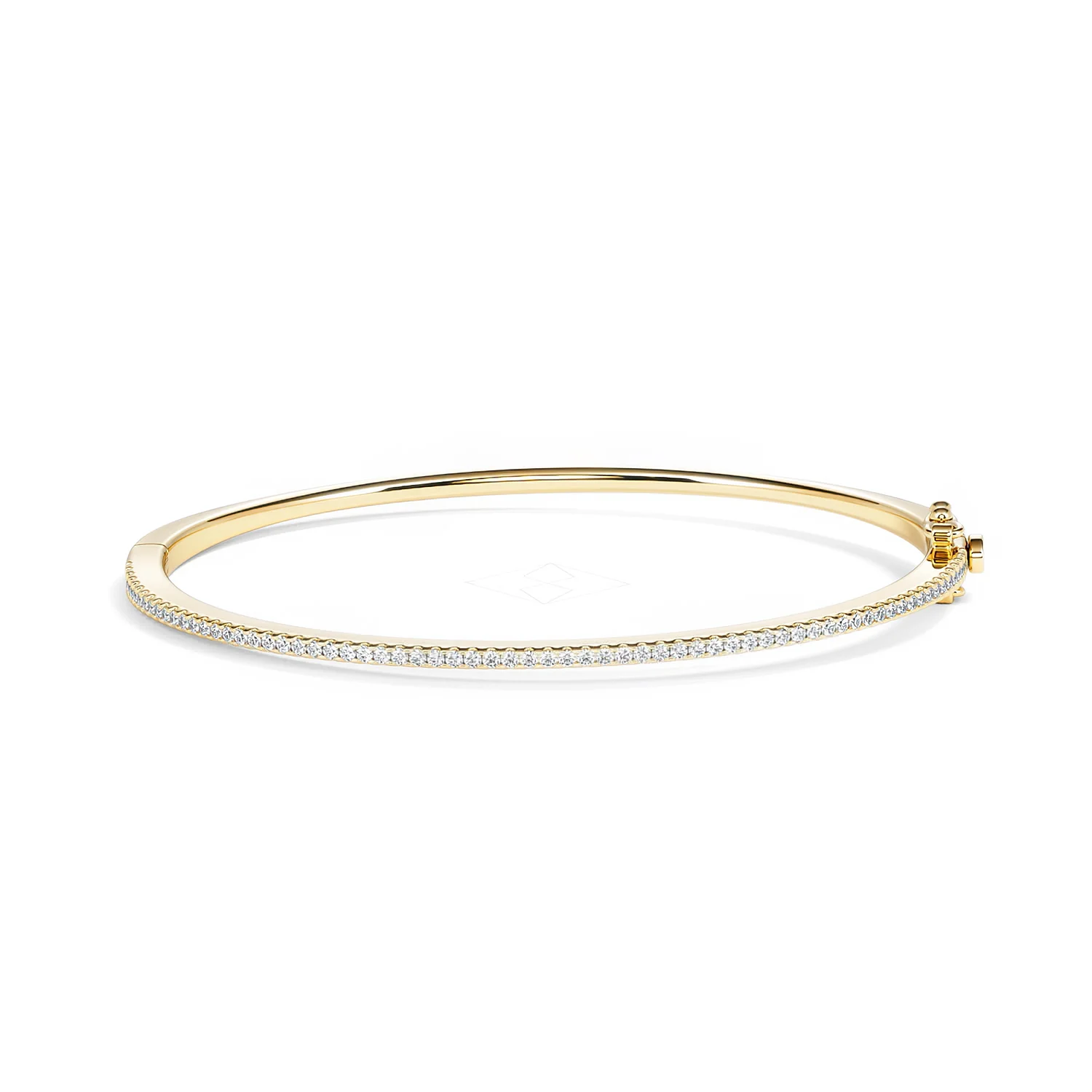 0.50ct Lab Diamond Half Pavé Bangle Bracelet in 18K Gold Vermeil - Image 88