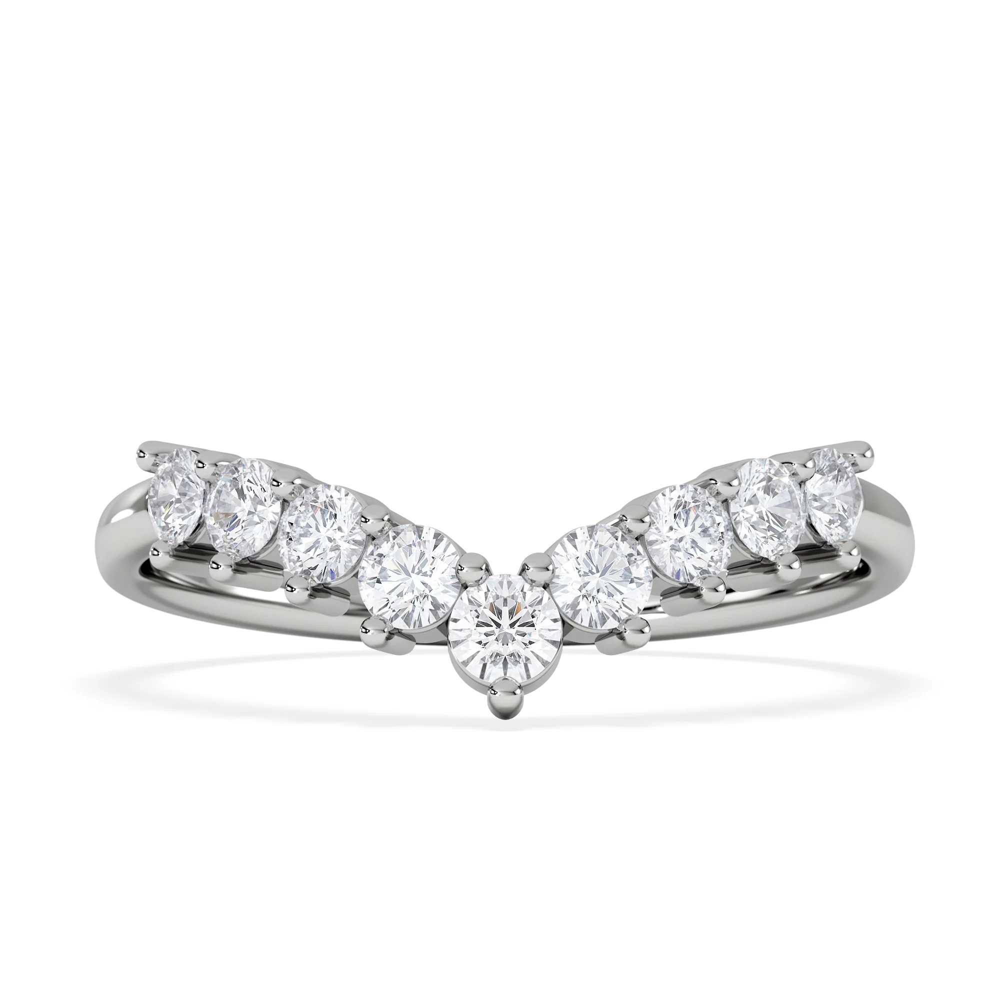 0.50ct Lab Diamond Wishbone Ring H/Si Quality in 9K White Gold - Image 3