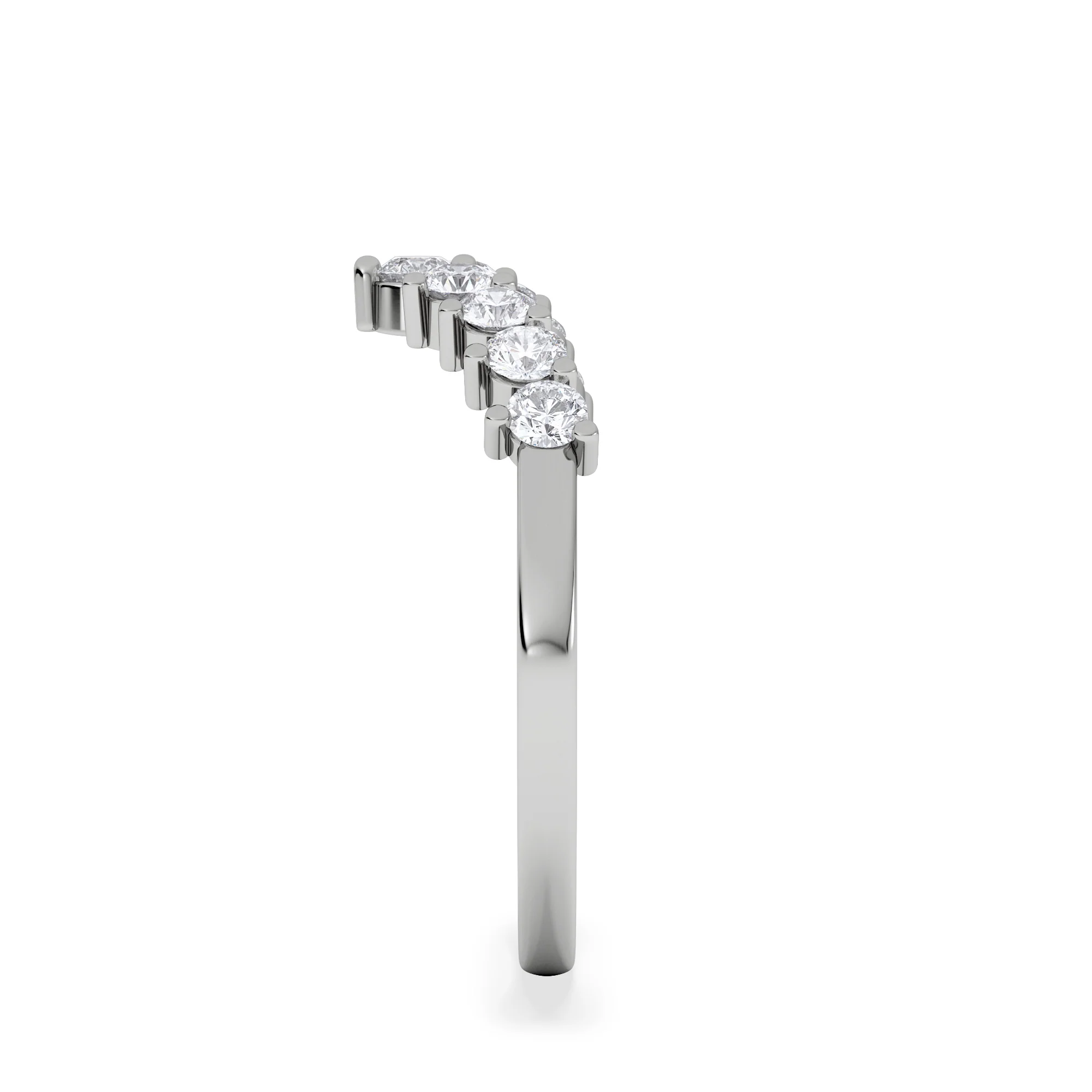 0.50ct Lab Diamond Wishbone Ring H/Si Quality in 9K White Gold - Image 4