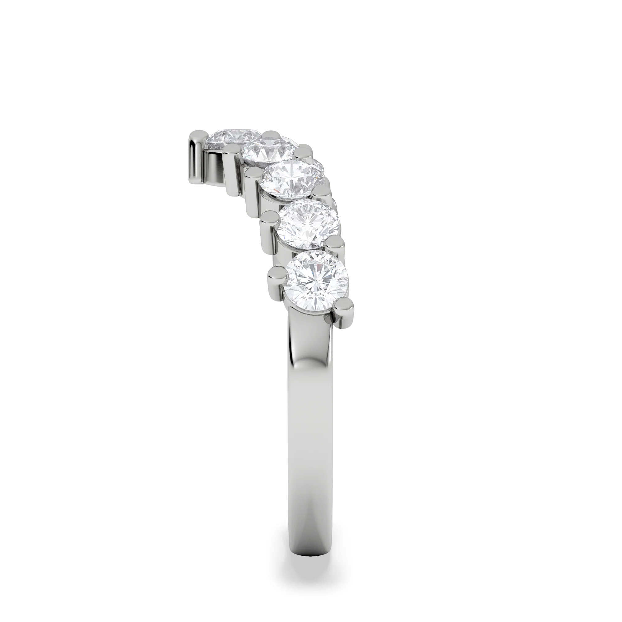 1.00ct Lab Diamond Wishbone Ring H/Si Quality in 9K White Gold - Image 4