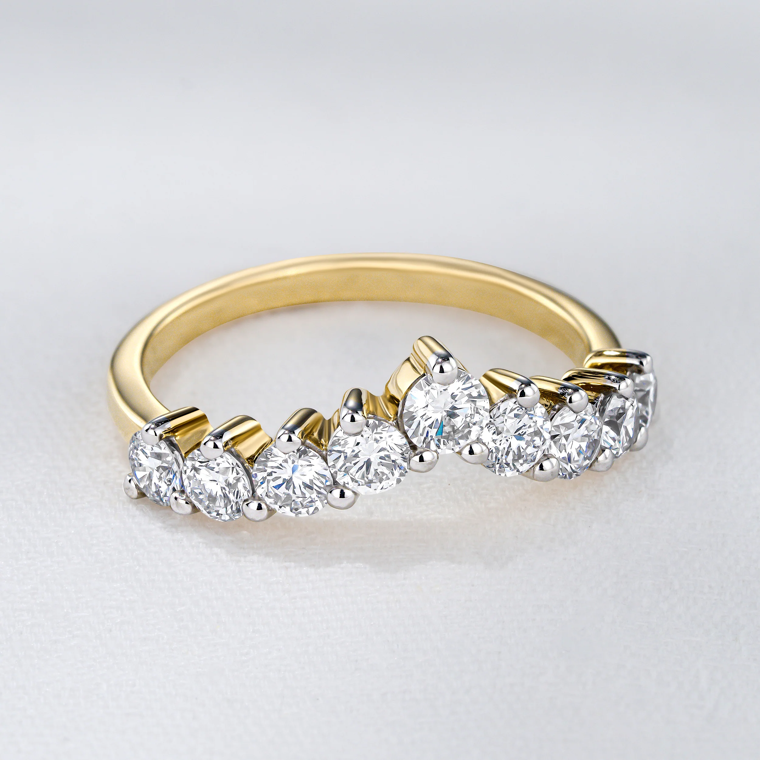 1.00ct Lab Diamond Wishbone Ring H/Si Quality in 9K Yellow Gold - Image 7