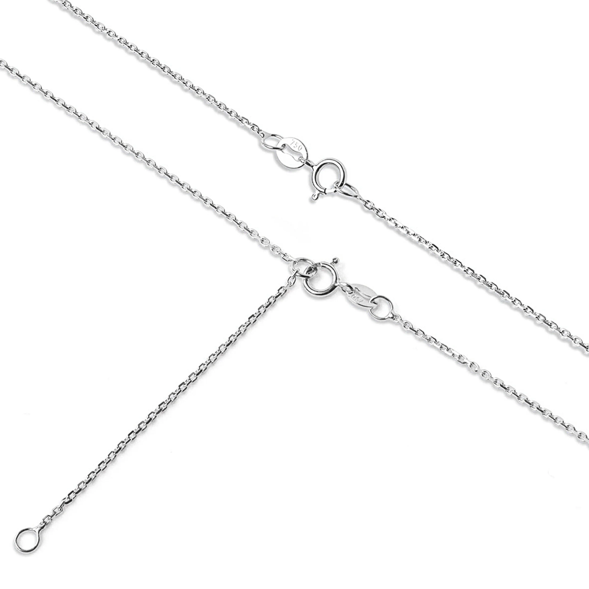 1.30ct Lab Diamond Halo Necklace in 9K White Gold G/Vs - Image 7