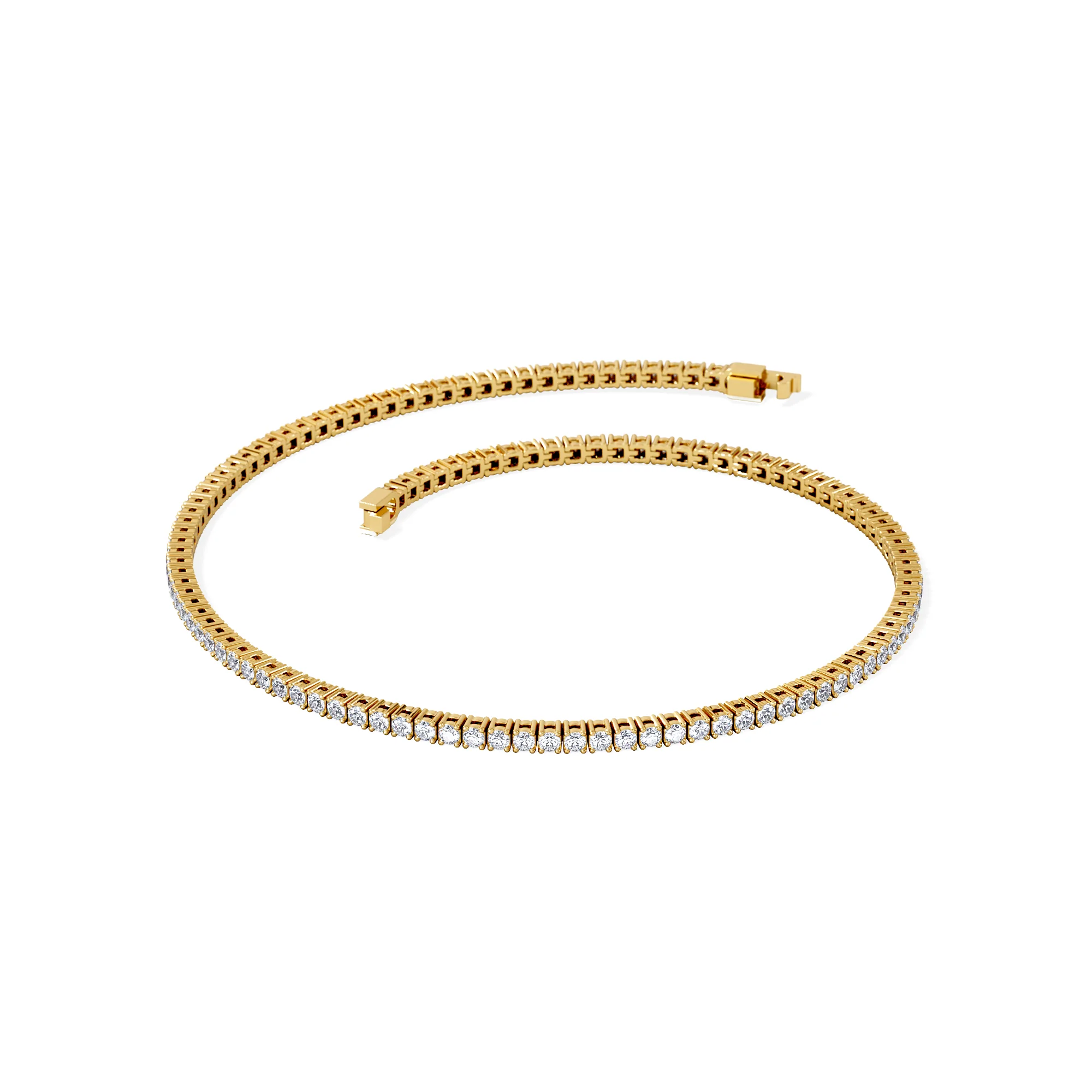 1.5ct Lab Diamond Tennis Bracelet Claw Set in 18K Gold Vermeil - Image 3