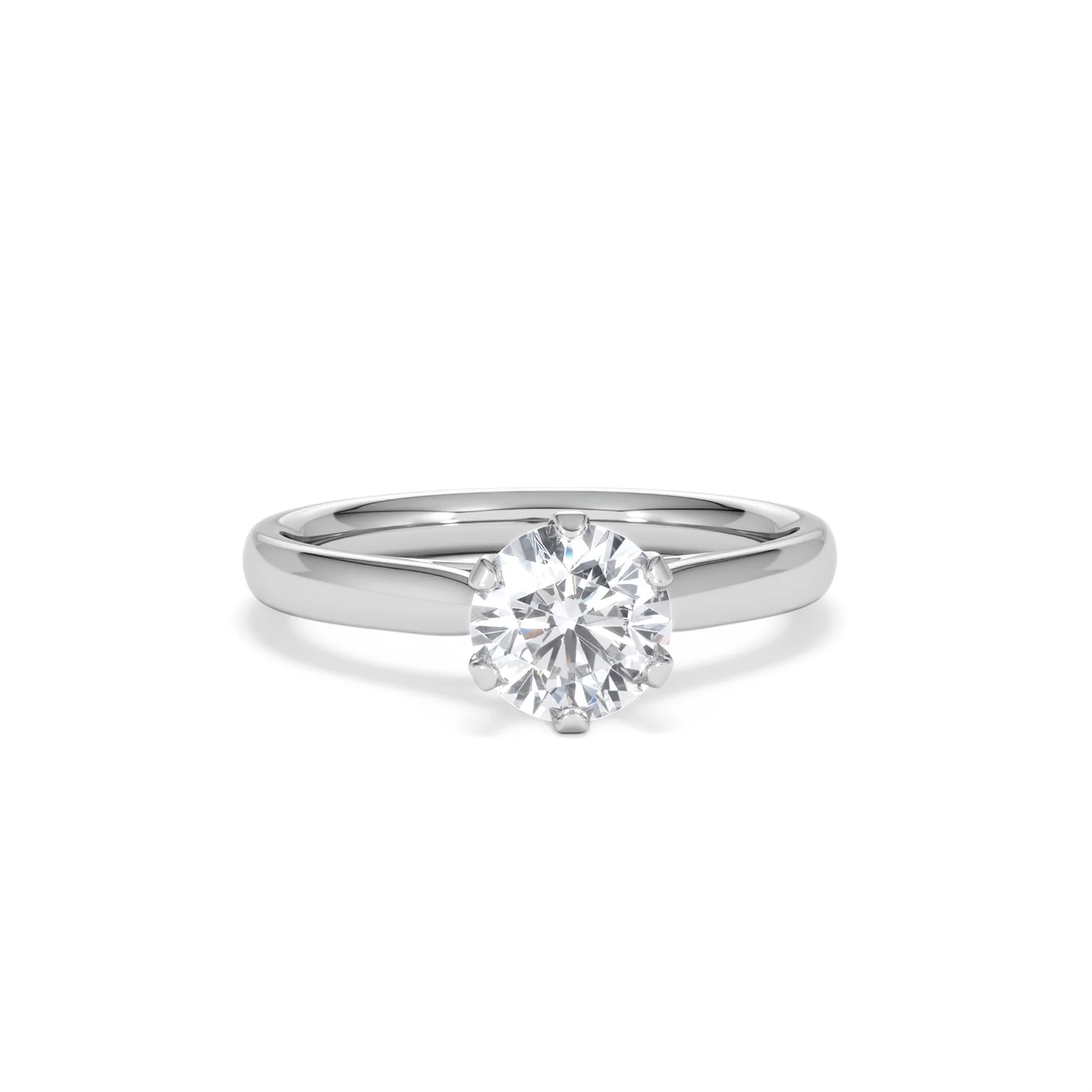 1 Carat Diamond Engagement Ring High Set Chloe Lab F/VS1 Platinum - Image 9