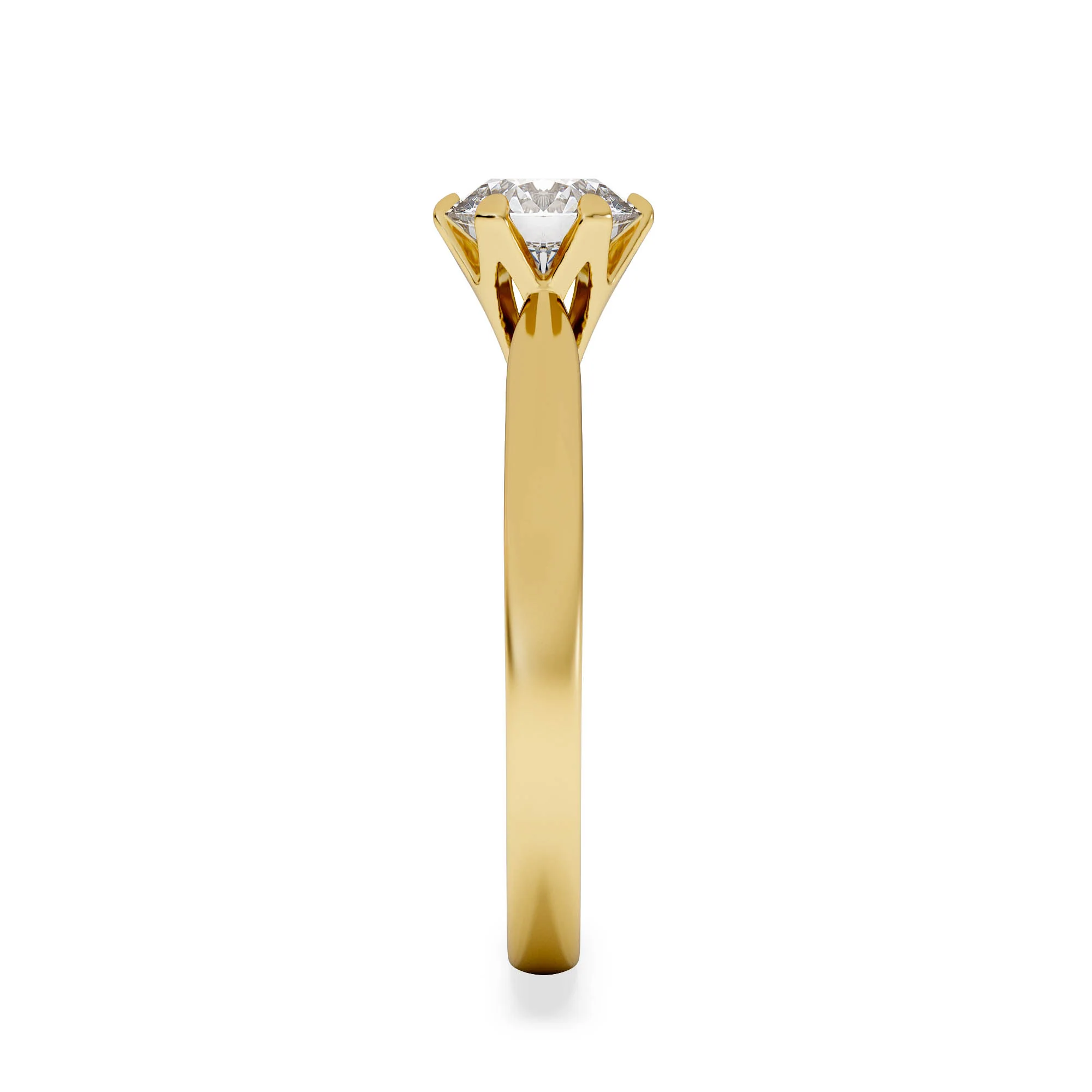 1 Carat Diamond Engagement Ring High Set Chloe Lab FVS1 18K Gold - Image 5