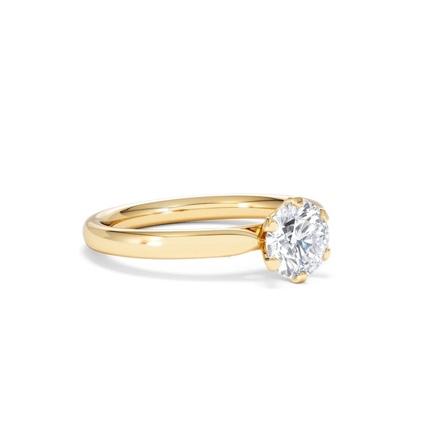 1 Carat Diamond Engagement Ring Low Set Chloe Lab F/VS1 18K Gold - Image 16