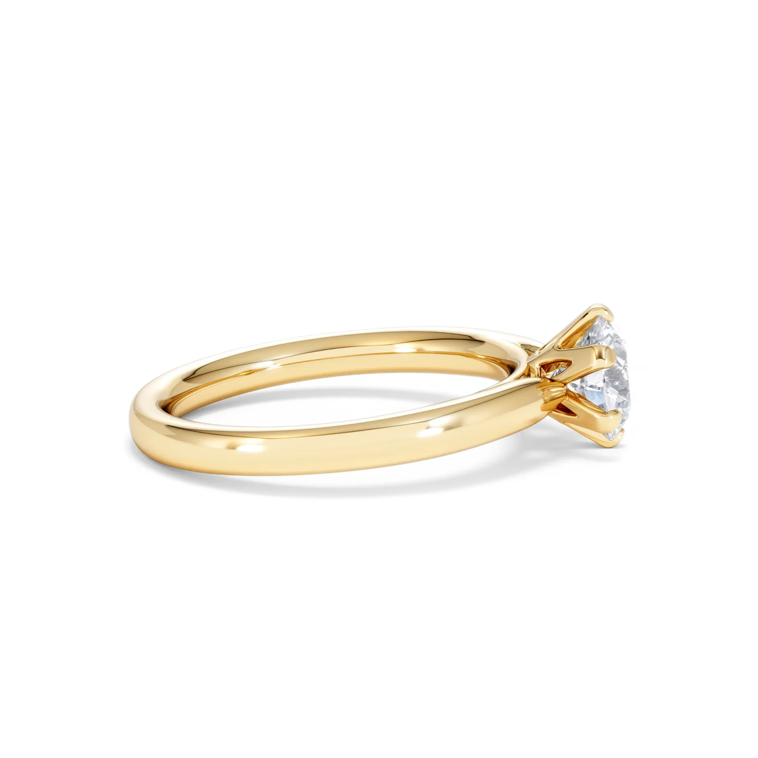 1 Carat Diamond Engagement Ring Low Set Chloe Lab F/VS1 18K Gold - Image 27