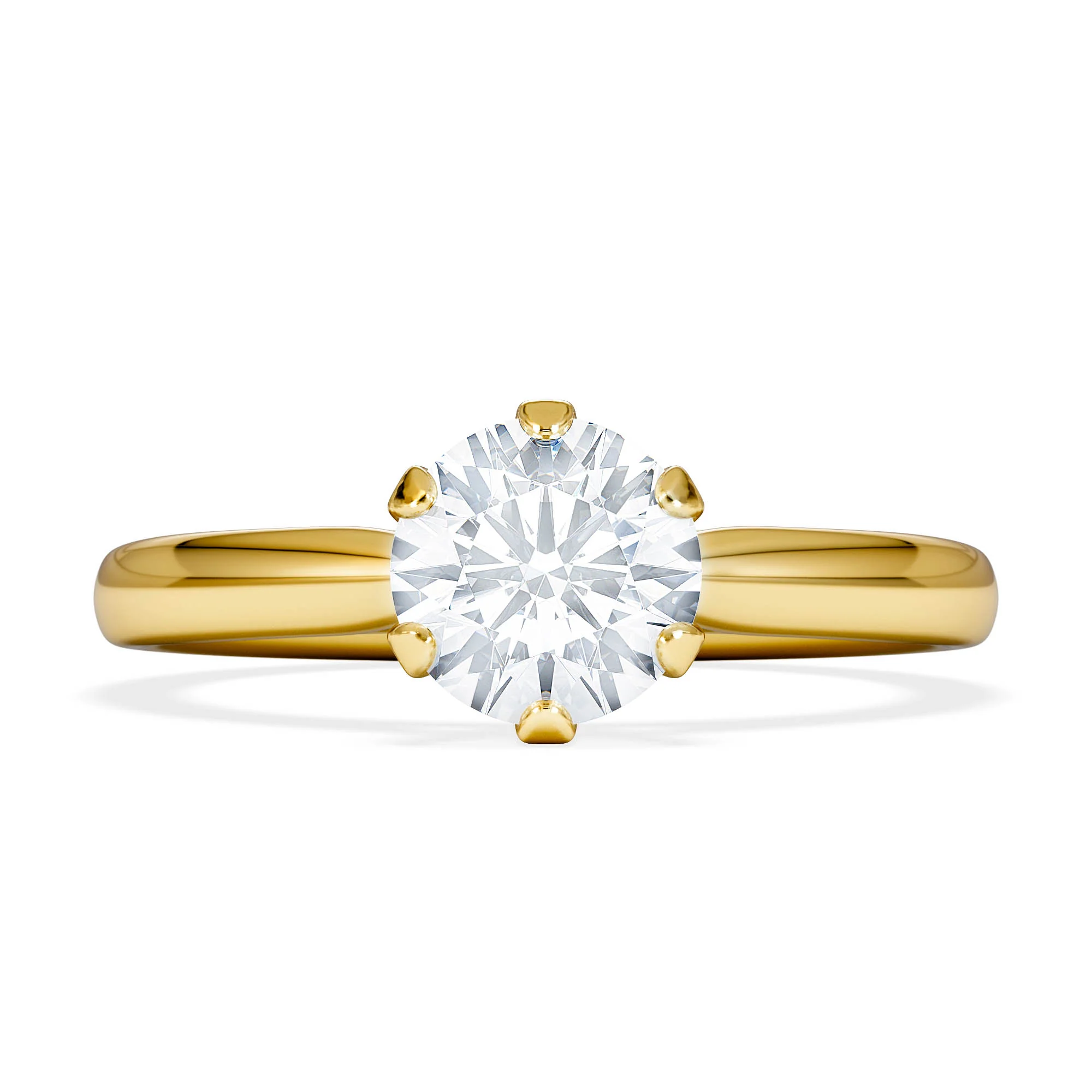 1 Carat Diamond Engagement Ring Low Set Chloe Lab F/VS1 18K Gold - Image 6