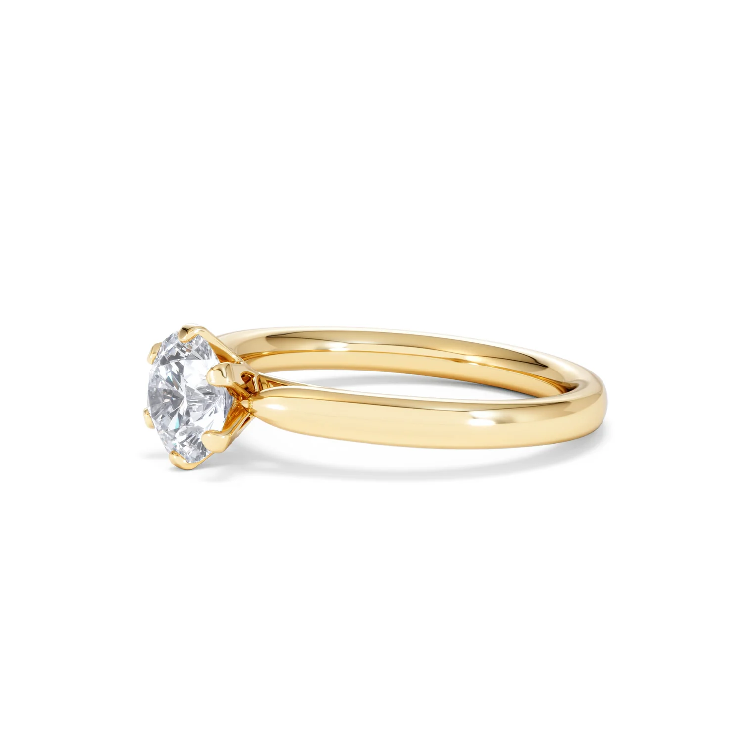 1 Carat Diamond Engagement Ring Low Set Chloe Lab F/VS1 18K Gold - Image 76