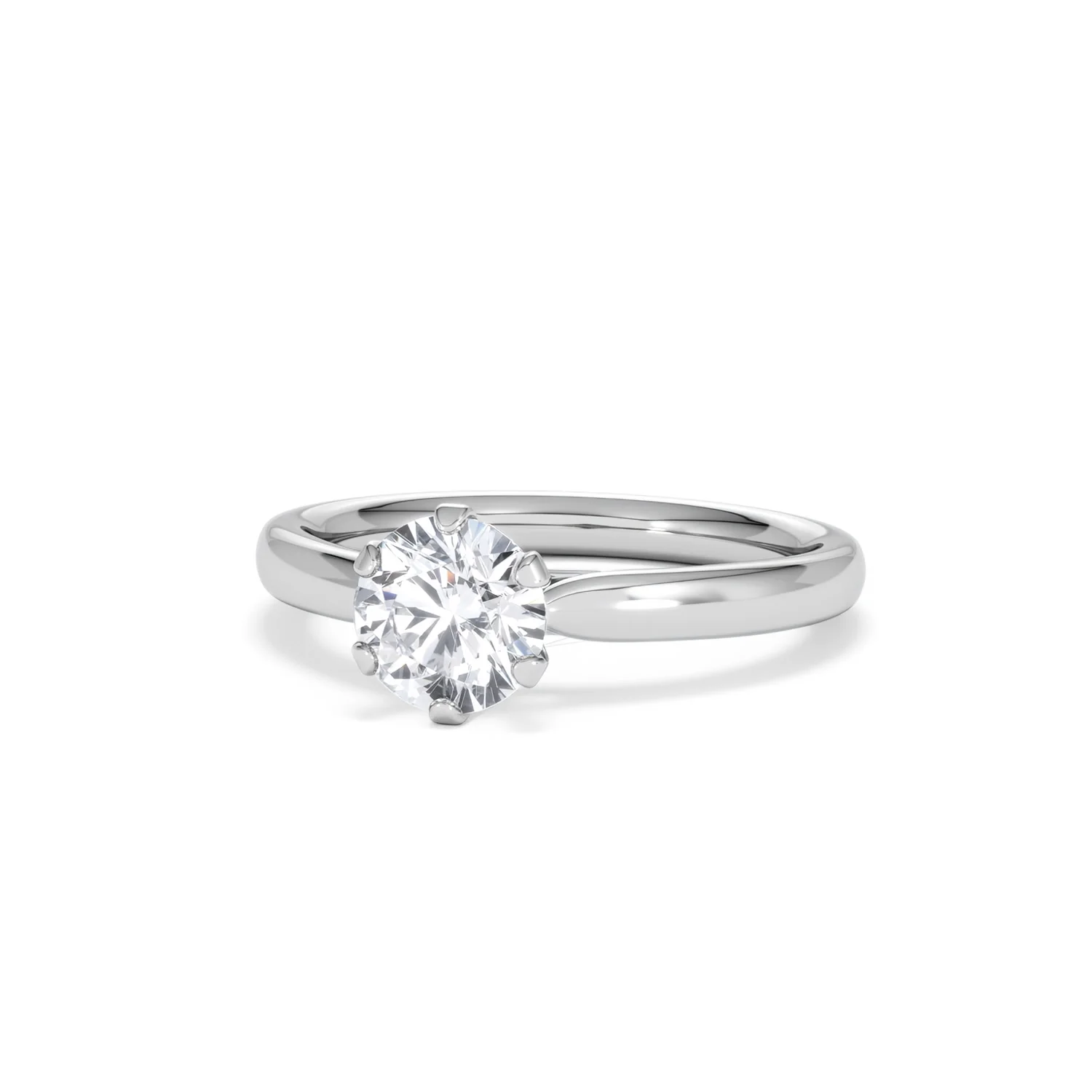 1 Carat Diamond Engagement Ring Low Set Chloe Lab F/VS1 Platinum - Image 84