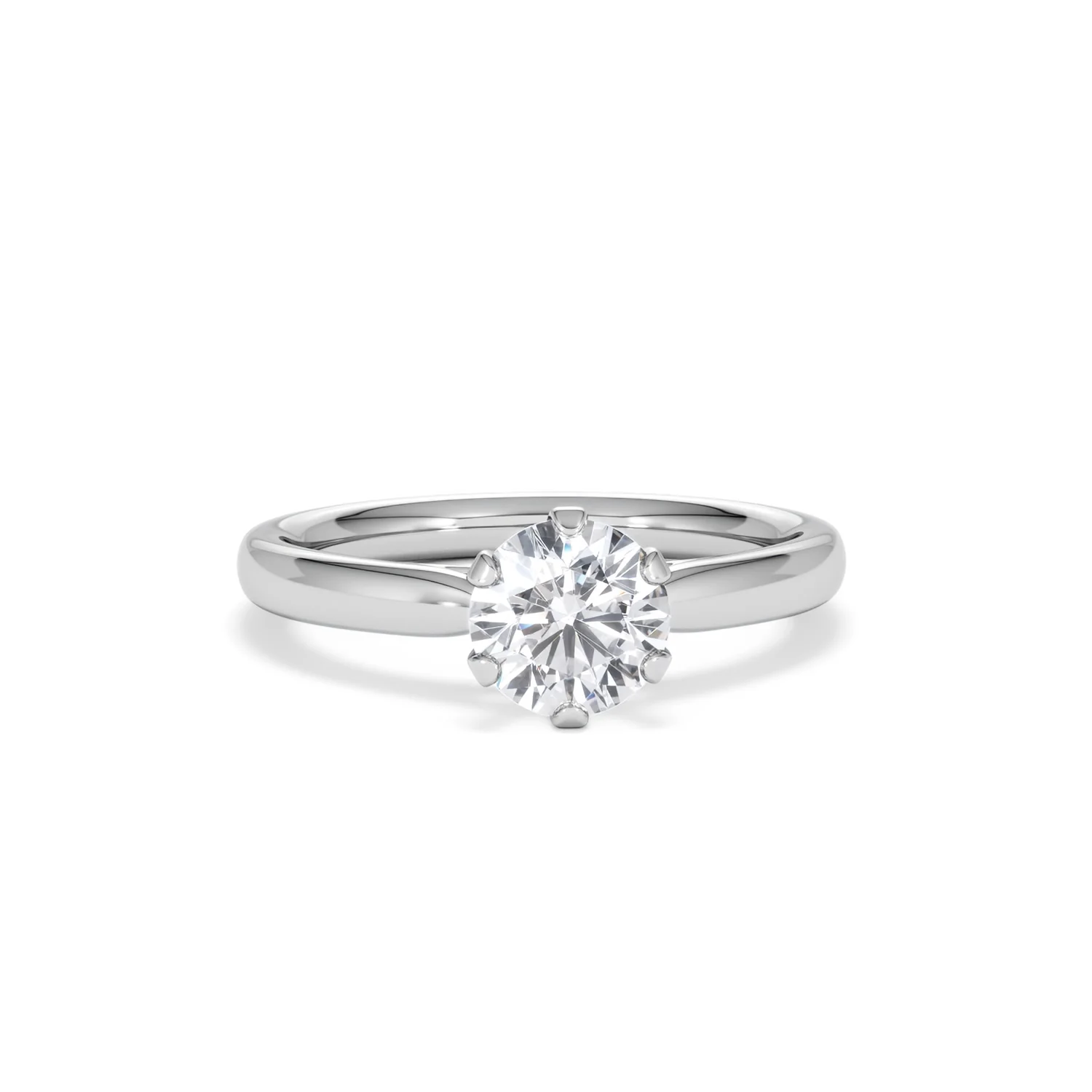 1 Carat Diamond Engagement Ring Low Set Chloe Lab F/VS1 Platinum - Image 9
