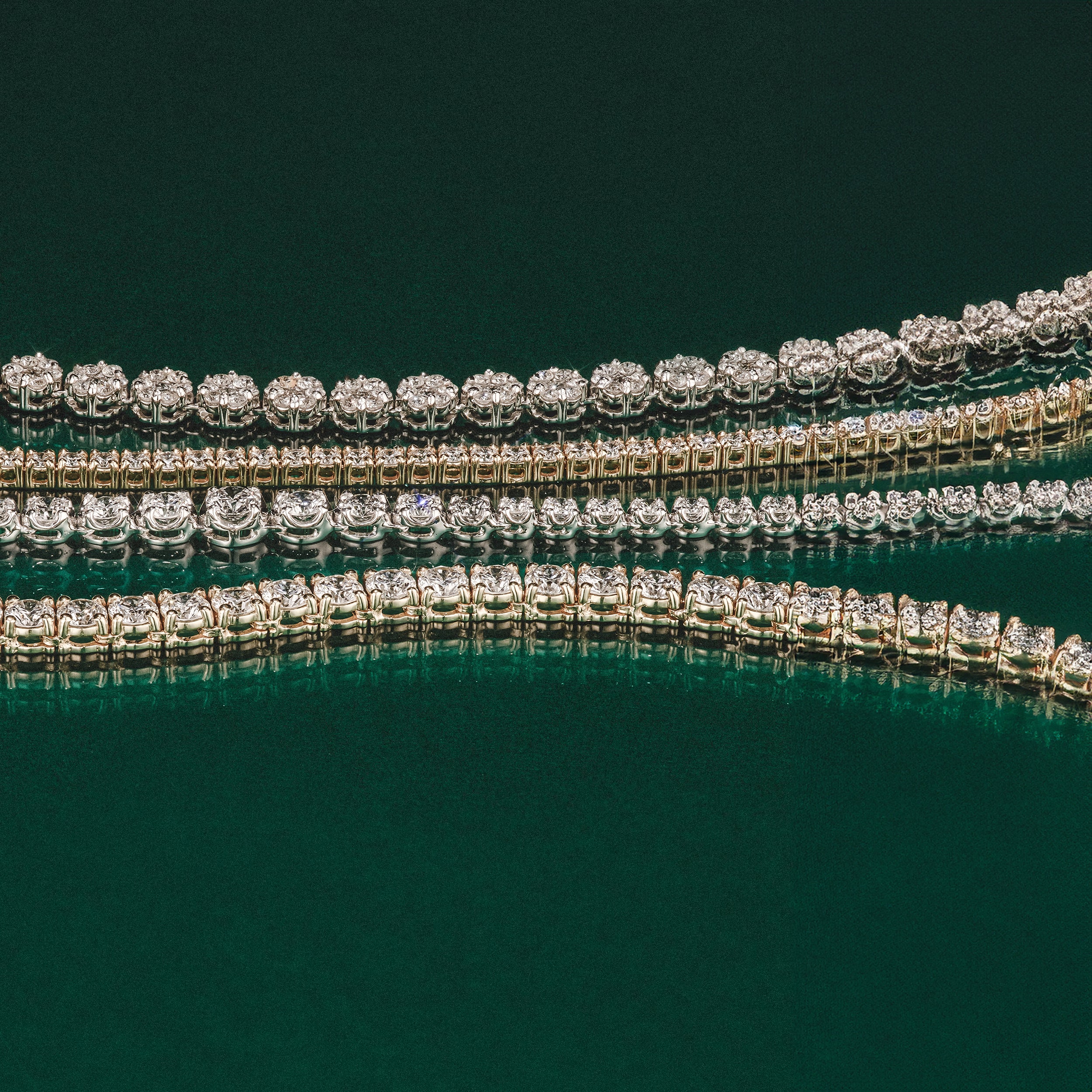 10.00ct Lab Diamond Cluster Tennis Necklace in 9K White Gold H/SI - Image 8