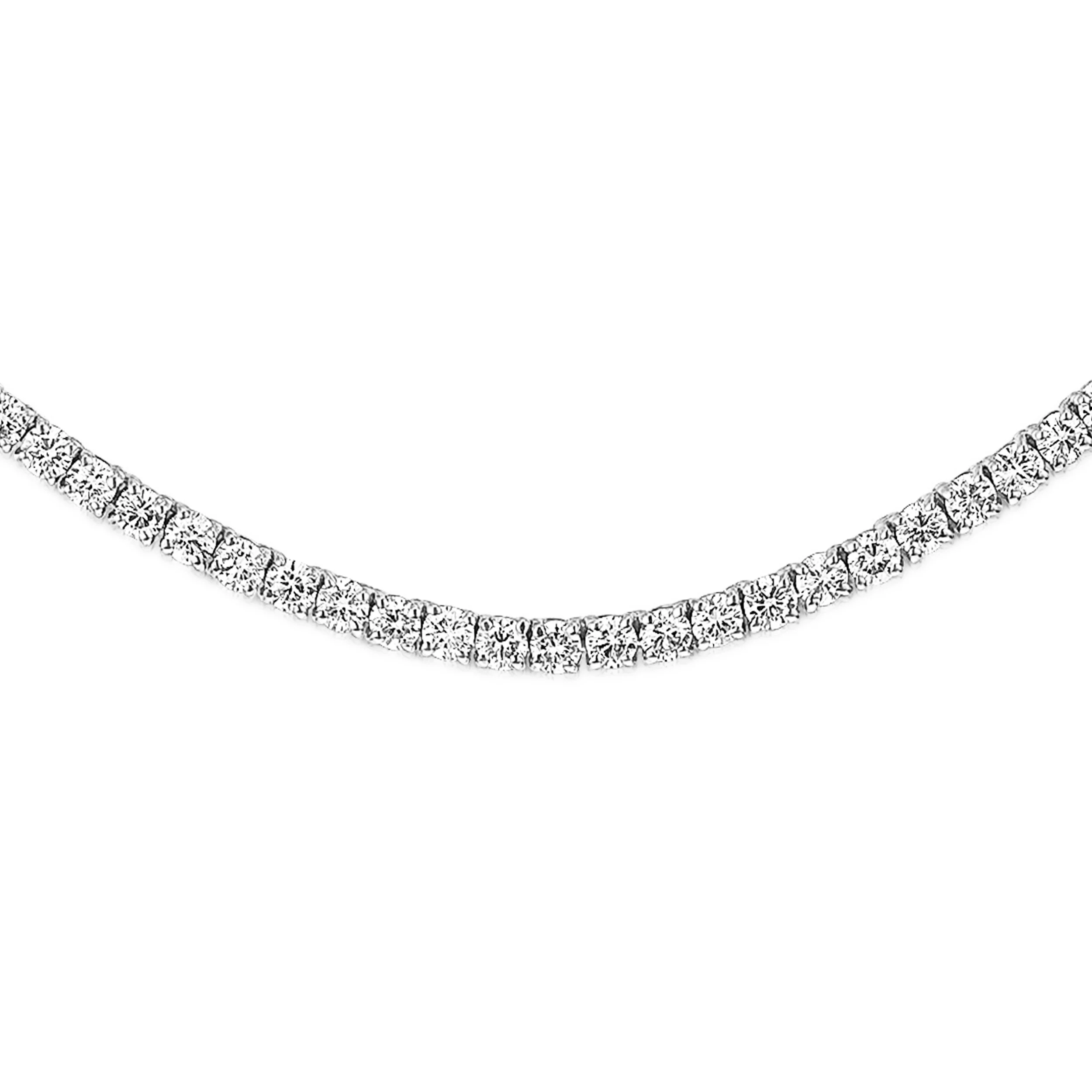 10.00ct Lab Diamond Tennis Necklace in 9K White Gold G/VS - Image 3