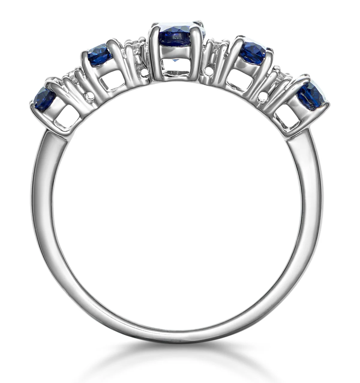 1.85ct Sapphire and Diamond Eternity Ring 18KW Gold Asteria Collection - Image 3