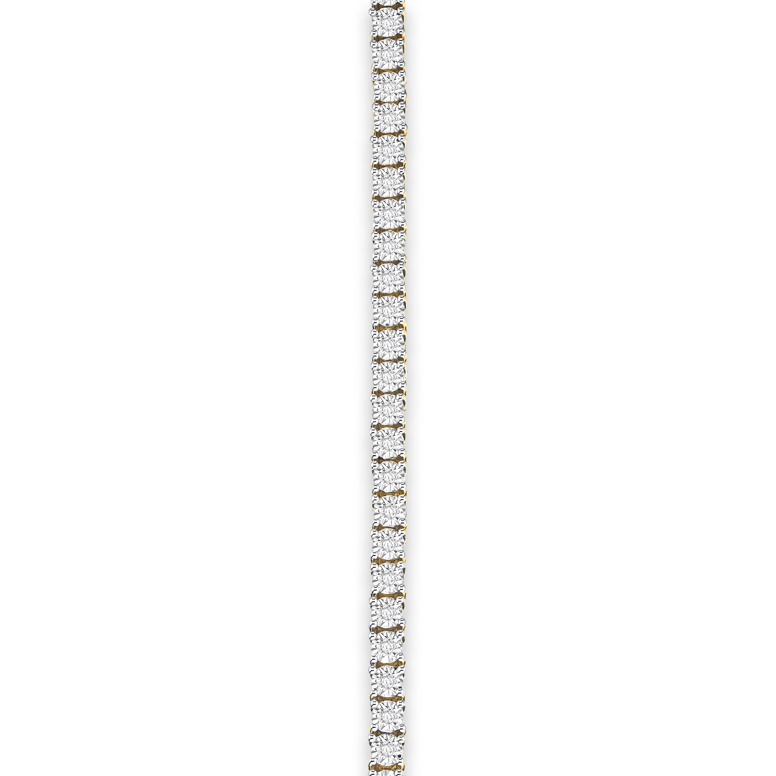 18K Gold Vermeil Diamond Set 0.57ct Tennis Bracelet - Image 5