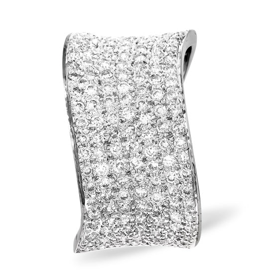 18K White Gold Diamond Pave Ring 0.89ct H/si - Image 3