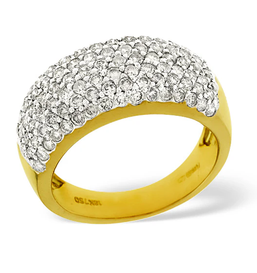 18K Yellow Gold Diamond Ring 1.35ct - SIZE G - Image 3