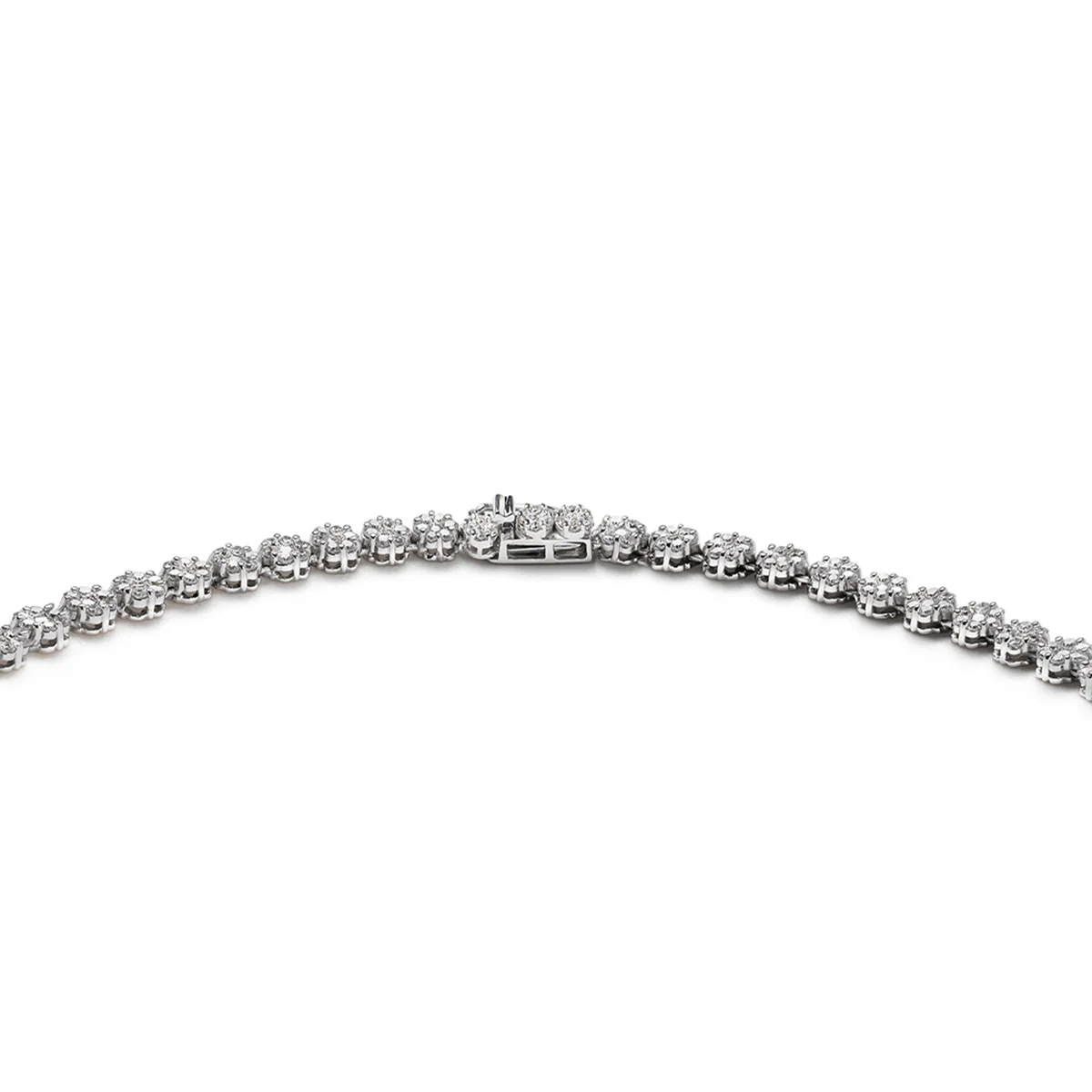 18KW Diamond Cluster Necklace 3.00ct H/Si - Image 5