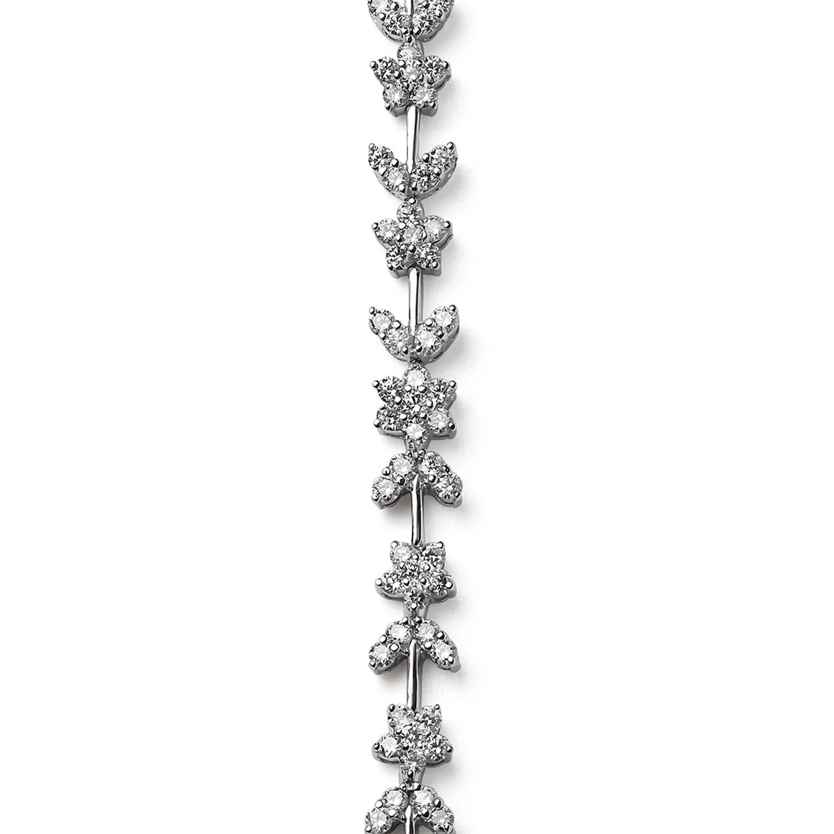 2.20ct Lab Diamond Flower Evening Bracelet in 9K White Gold H/SI - Image 5