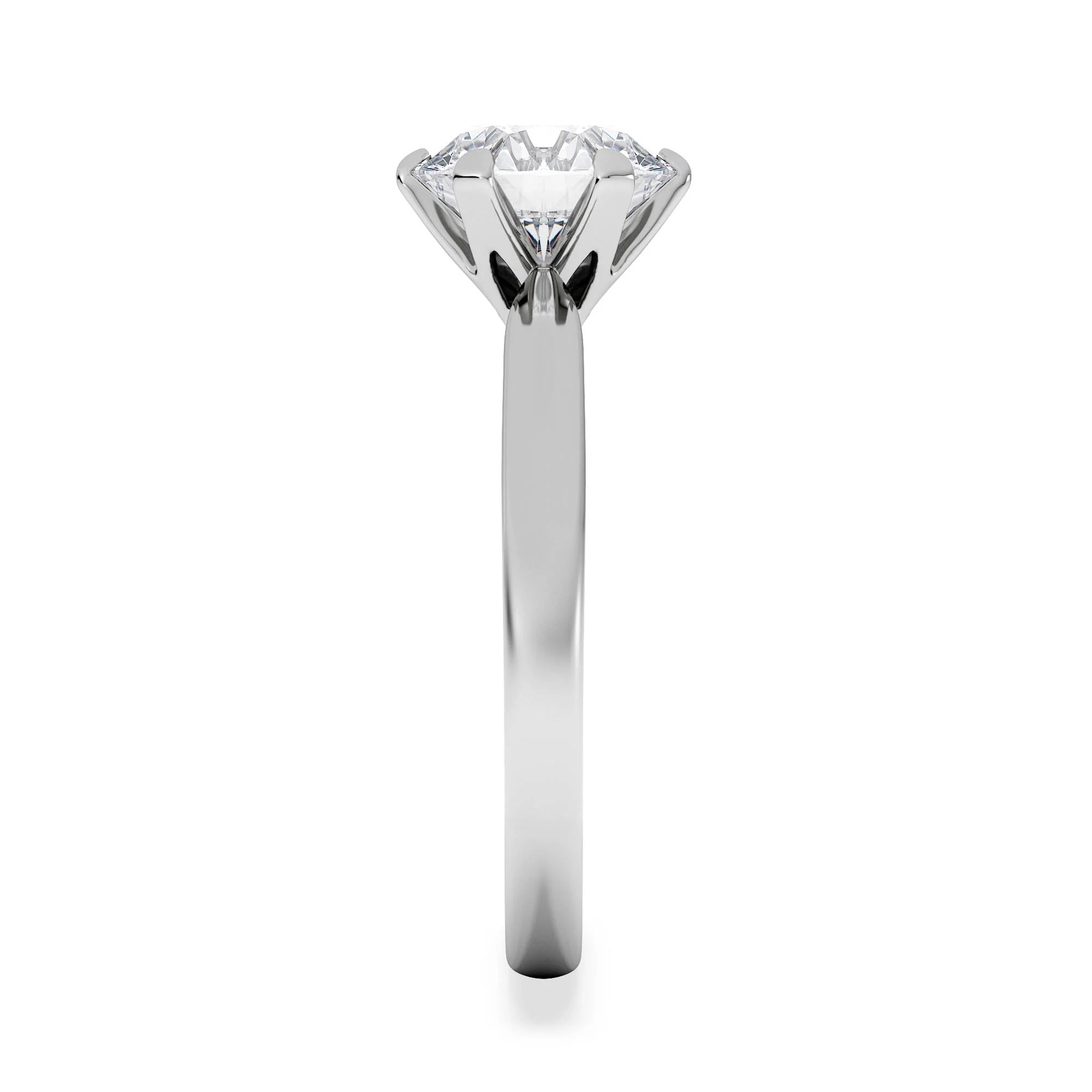 2 Carat Diamond Engagement Ring Low Set Chloe Lab F/VS1 Platinum - Image 5
