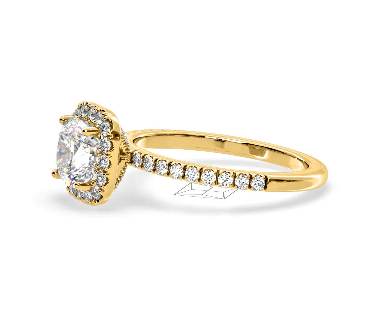 2.05ct Beatrice Lab Diamond Halo Engagement Ring in 18K Gold F/VS1 - Image 102
