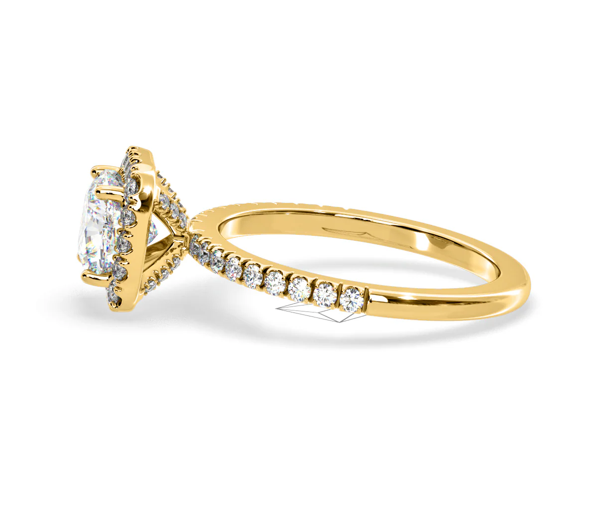 2.05ct Beatrice Lab Diamond Halo Engagement Ring in 18K Gold F/VS1 - Image 107