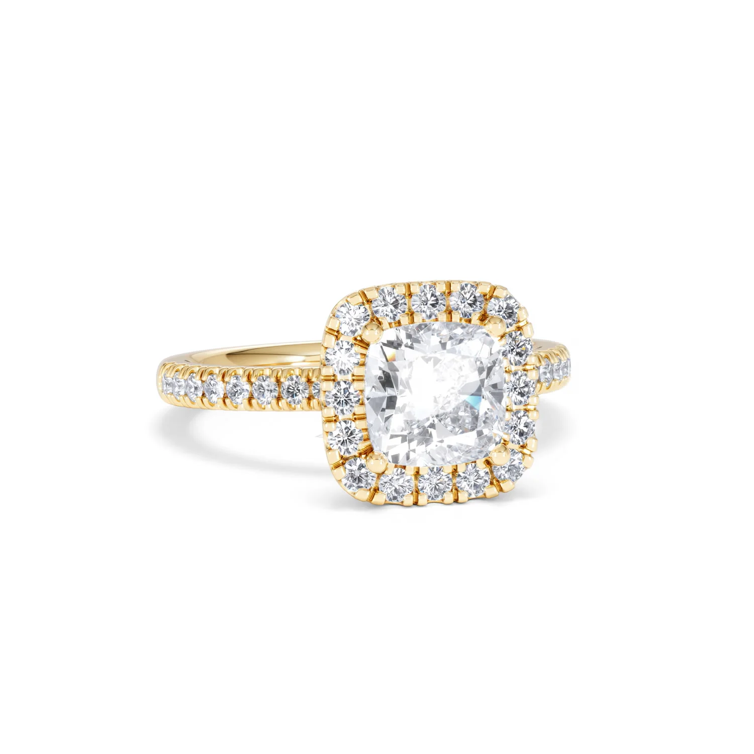 2.05ct Beatrice Lab Diamond Halo Engagement Ring in 18K Gold F/VS1 - Image 11