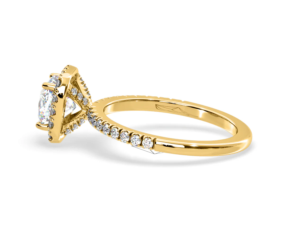 2.05ct Beatrice Lab Diamond Halo Engagement Ring in 18K Gold F/VS1 - Image 110