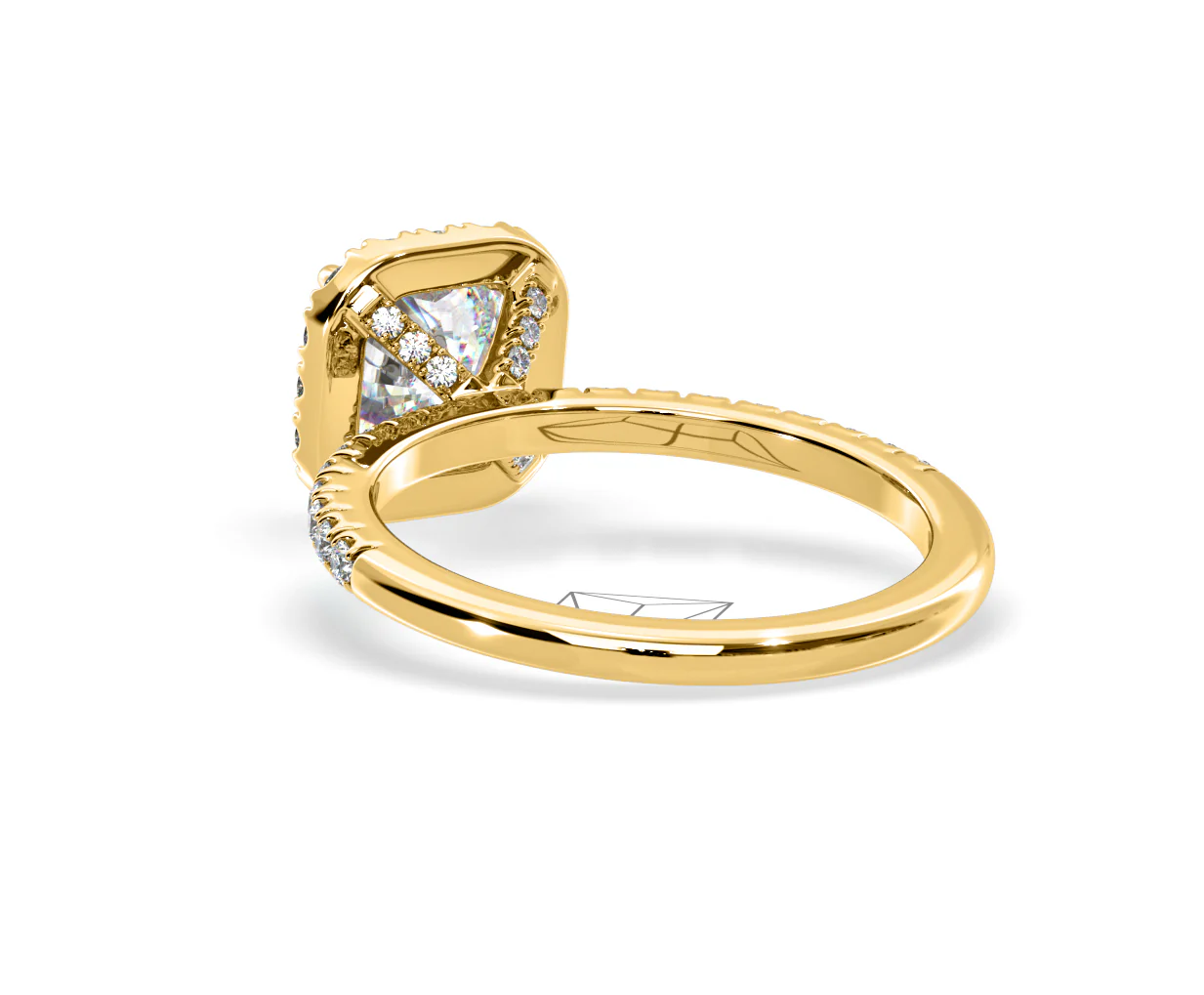 2.05ct Beatrice Lab Diamond Halo Engagement Ring in 18K Gold F/VS1 - Image 121