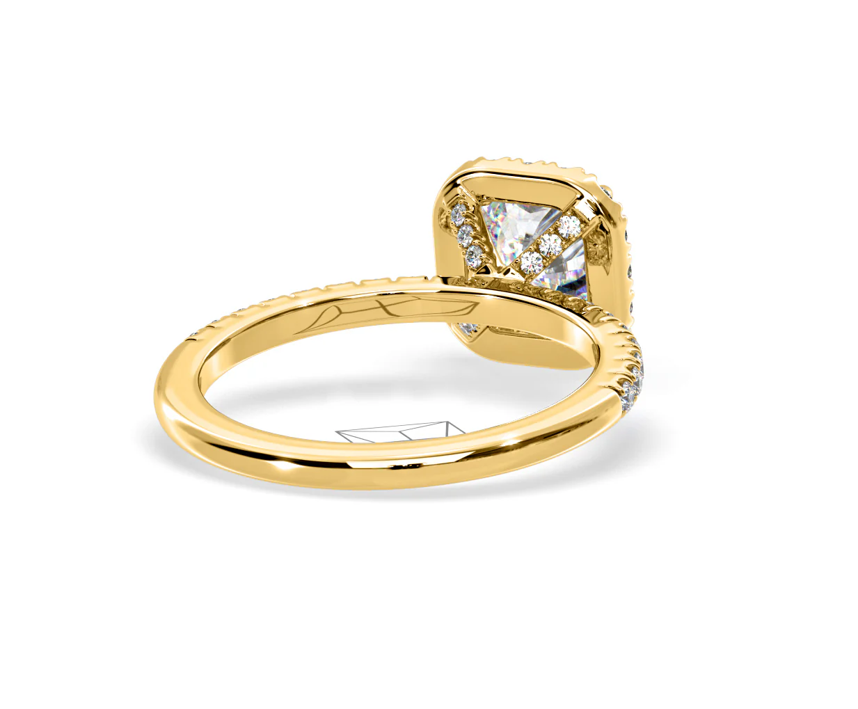 2.05ct Beatrice Lab Diamond Halo Engagement Ring in 18K Gold F/VS1 - Image 133