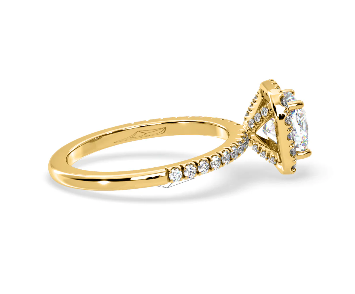 2.05ct Beatrice Lab Diamond Halo Engagement Ring in 18K Gold F/VS1 - Image 145