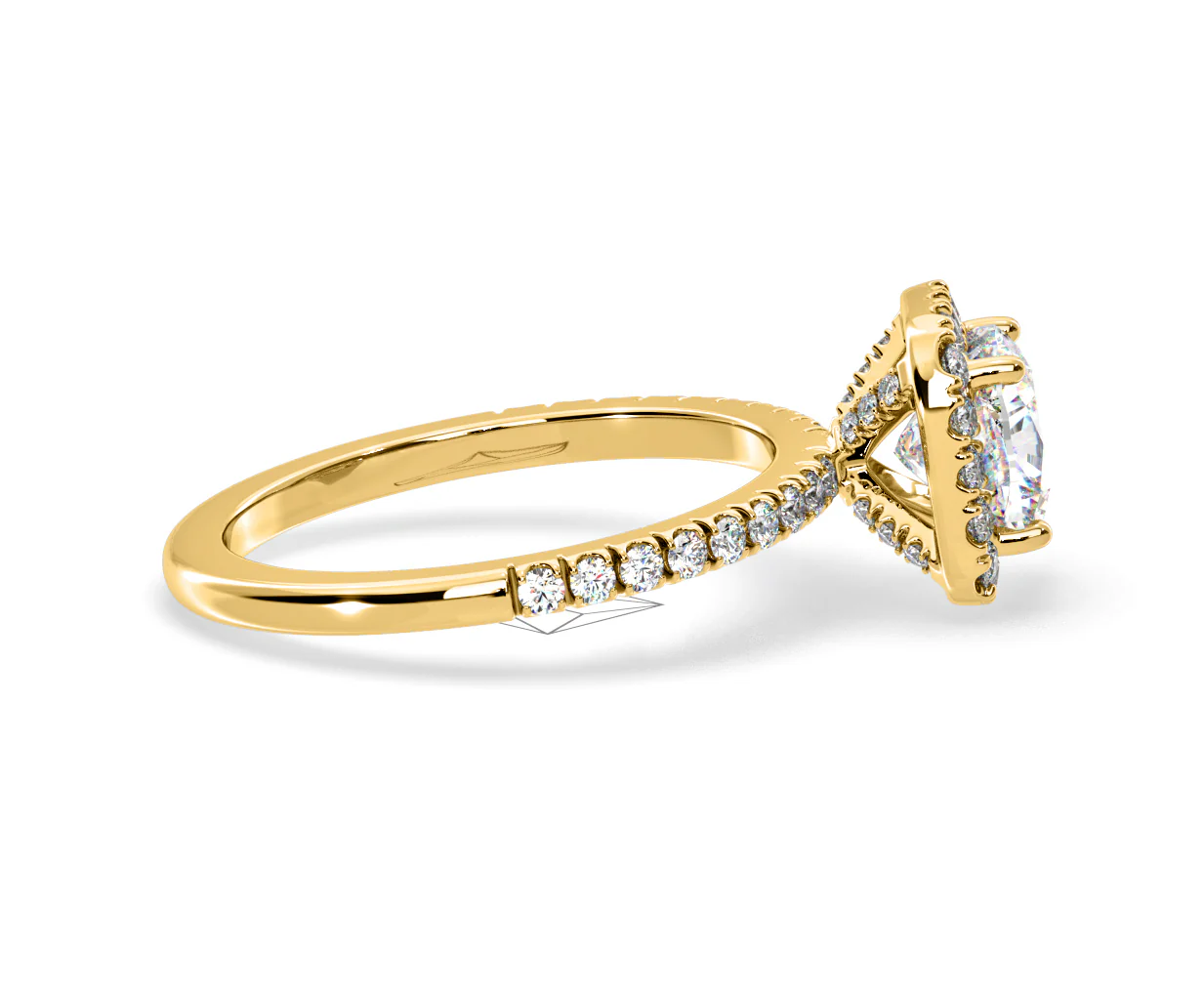 2.05ct Beatrice Lab Diamond Halo Engagement Ring in 18K Gold F/VS1 - Image 147