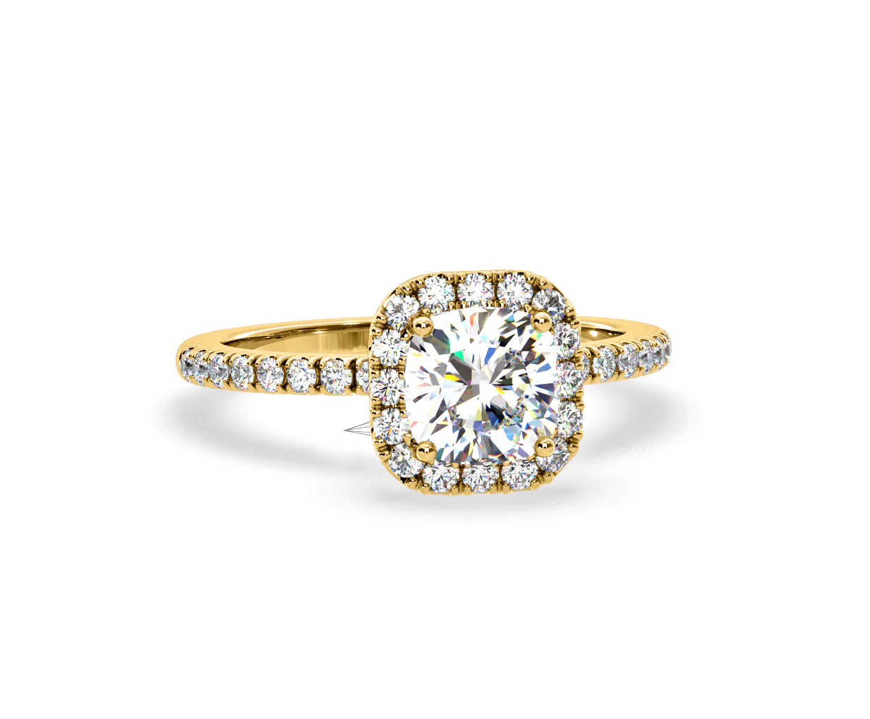 2.05ct Beatrice Lab Diamond Halo Engagement Ring in 18K Gold F/VS1 - Image 165