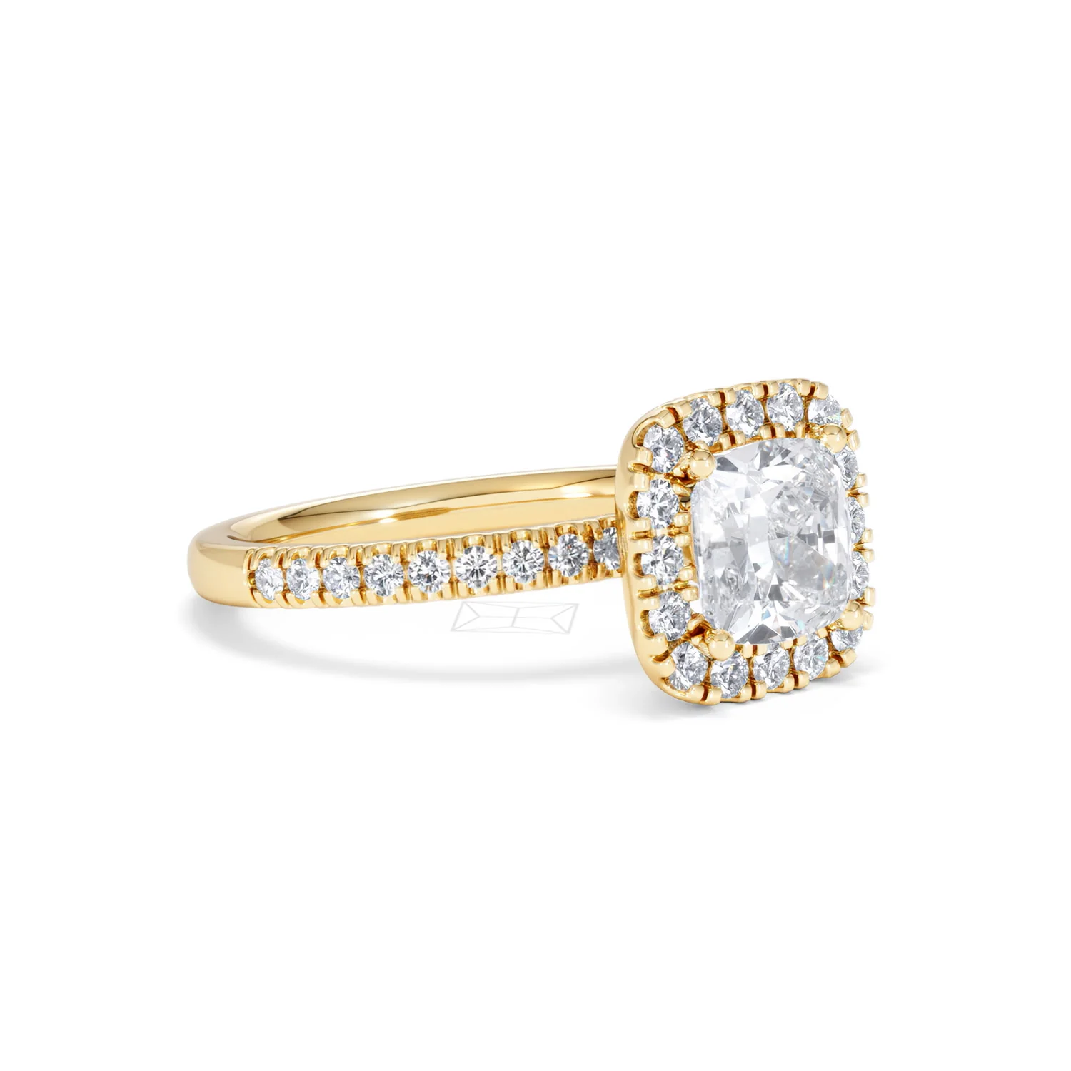 2.05ct Beatrice Lab Diamond Halo Engagement Ring in 18K Gold F/VS1 - Image 17