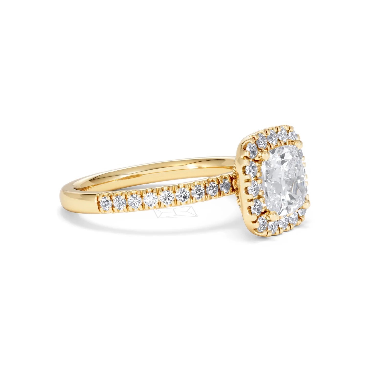 2.05ct Beatrice Lab Diamond Halo Engagement Ring in 18K Gold F/VS1 - Image 20