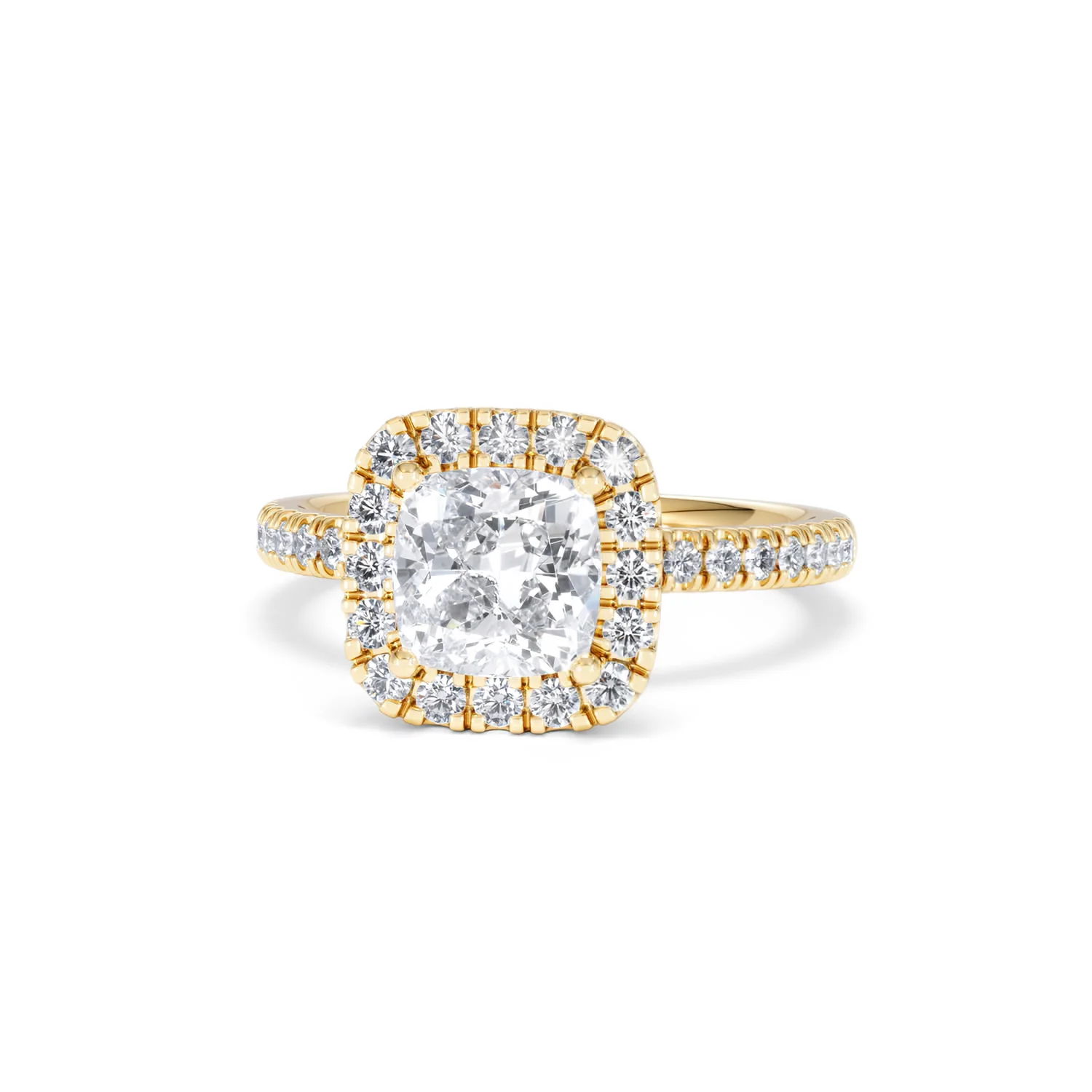 2.05ct Beatrice Lab Diamond Halo Engagement Ring in 18K Gold F/VS1 - Image 86